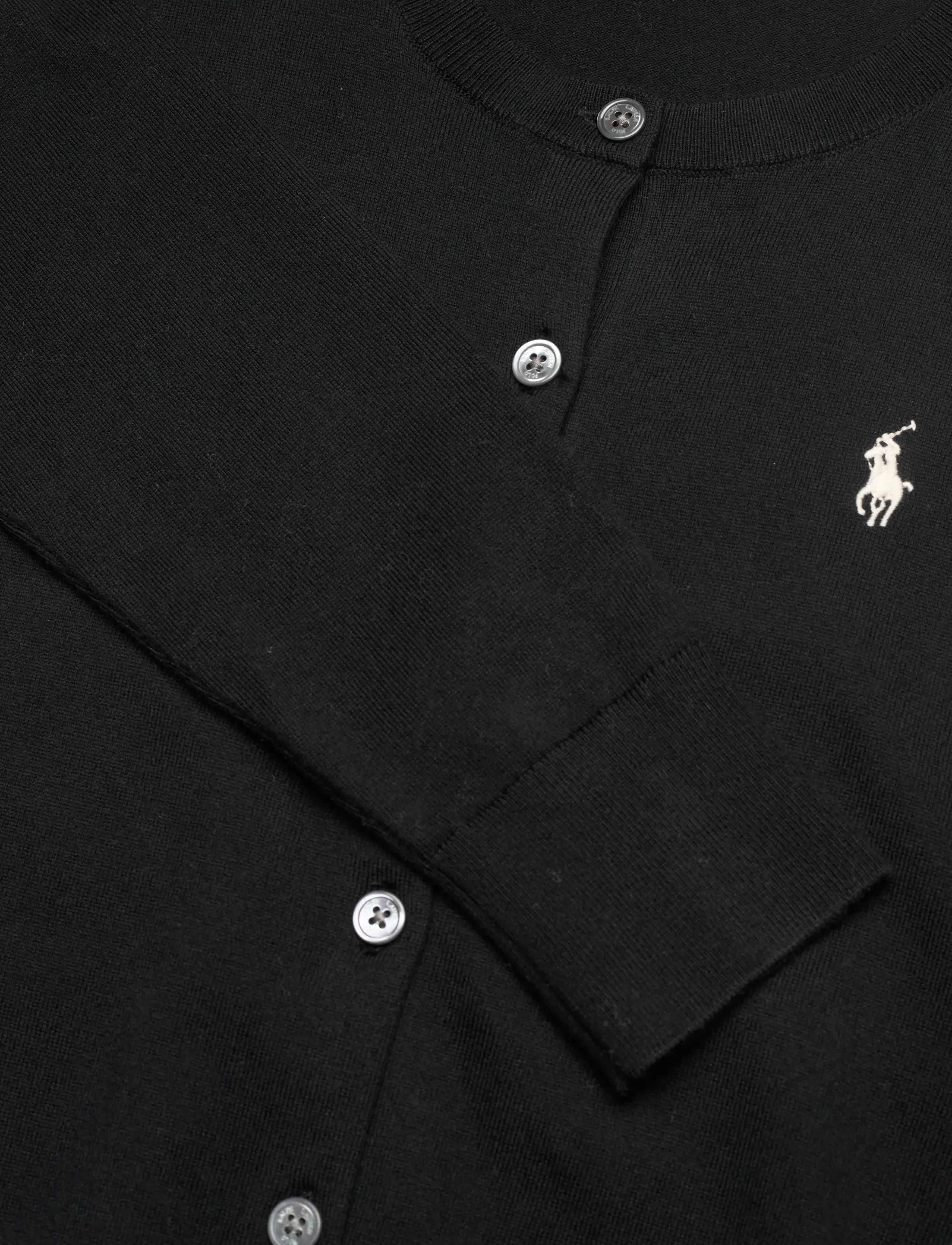 Polo Ralph Lauren - Cotton Crewneck Cardigan - gilets - polo black - 1