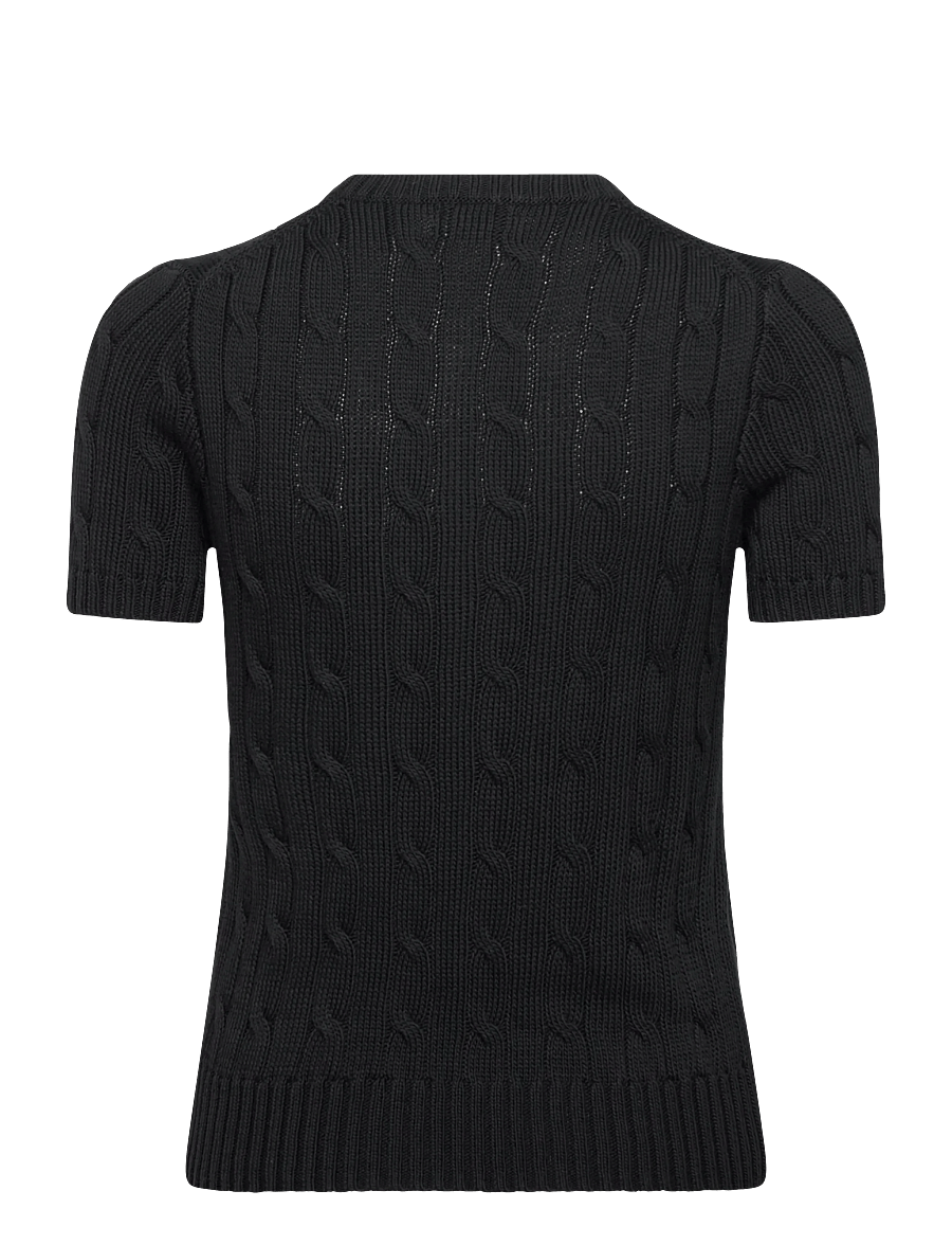Polo Ralph Lauren - 60/2X12 PIMA COTTON-SWEATER-PULLOVE - stickade tröjor - polo black - 1