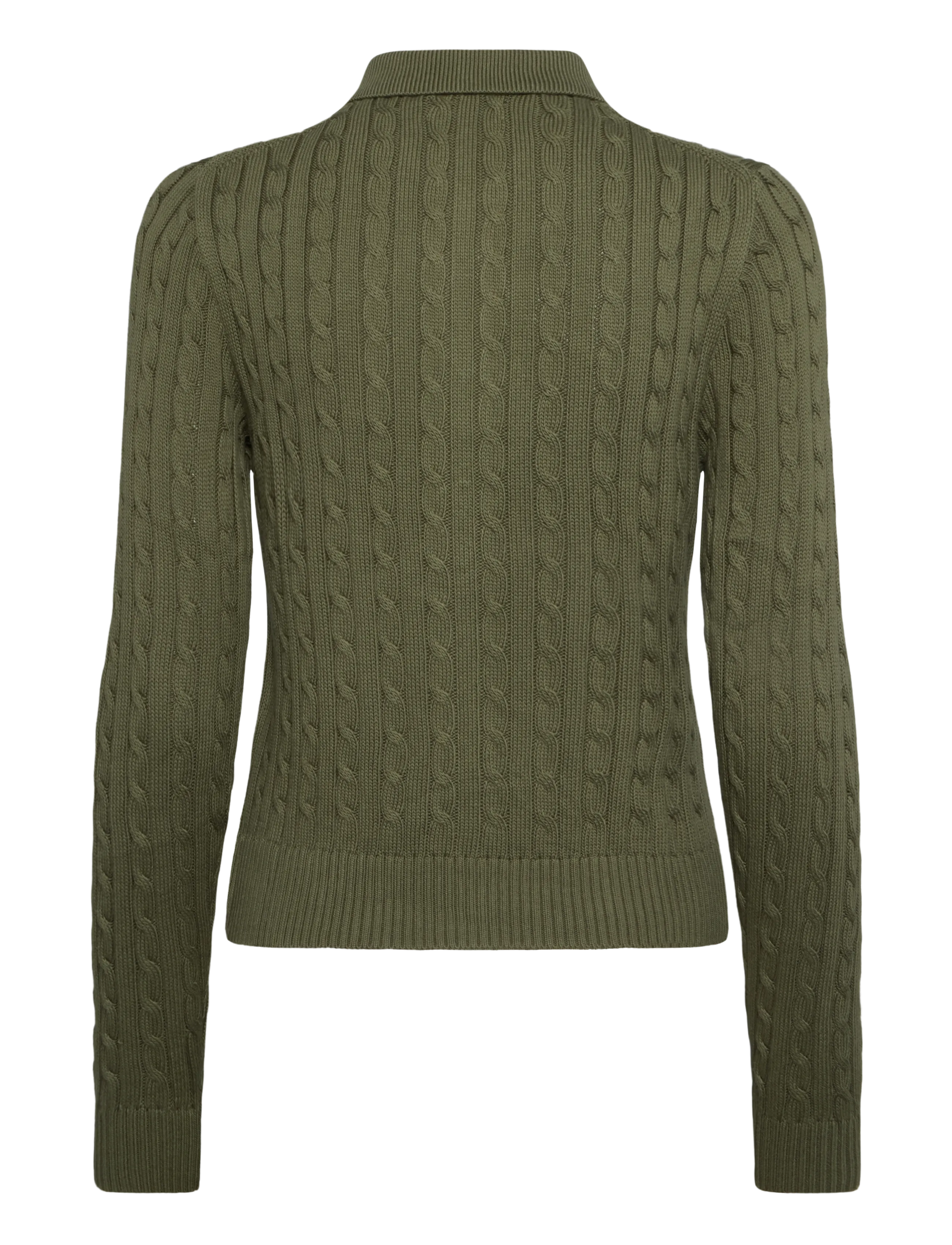 Polo Ralph Lauren - Cable-Knit Cotton Cardigan - cardigans - dense olive - 2