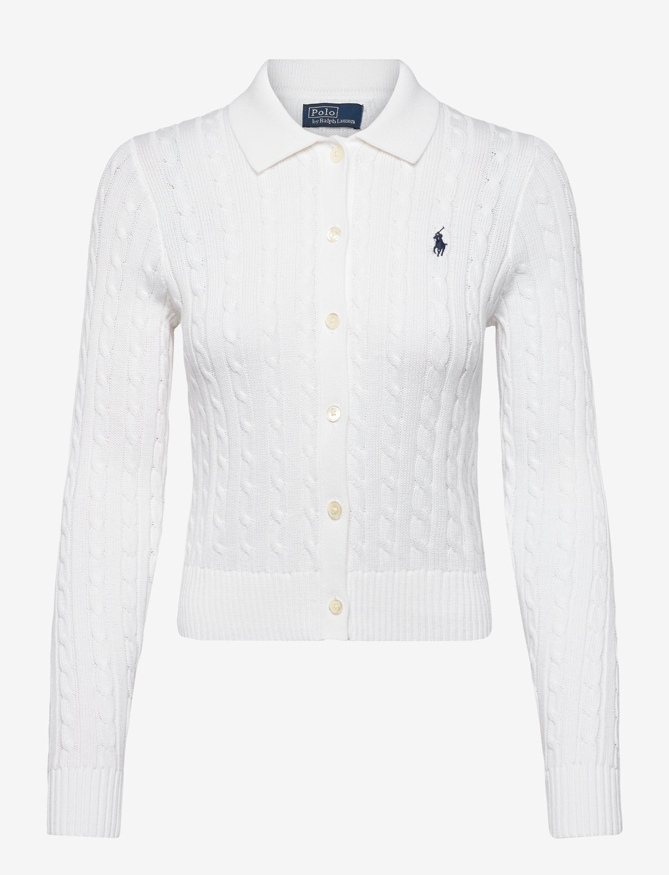 Polo Ralph Lauren - Cable-Knit Cotton Cardigan - kardiganid - white - 0