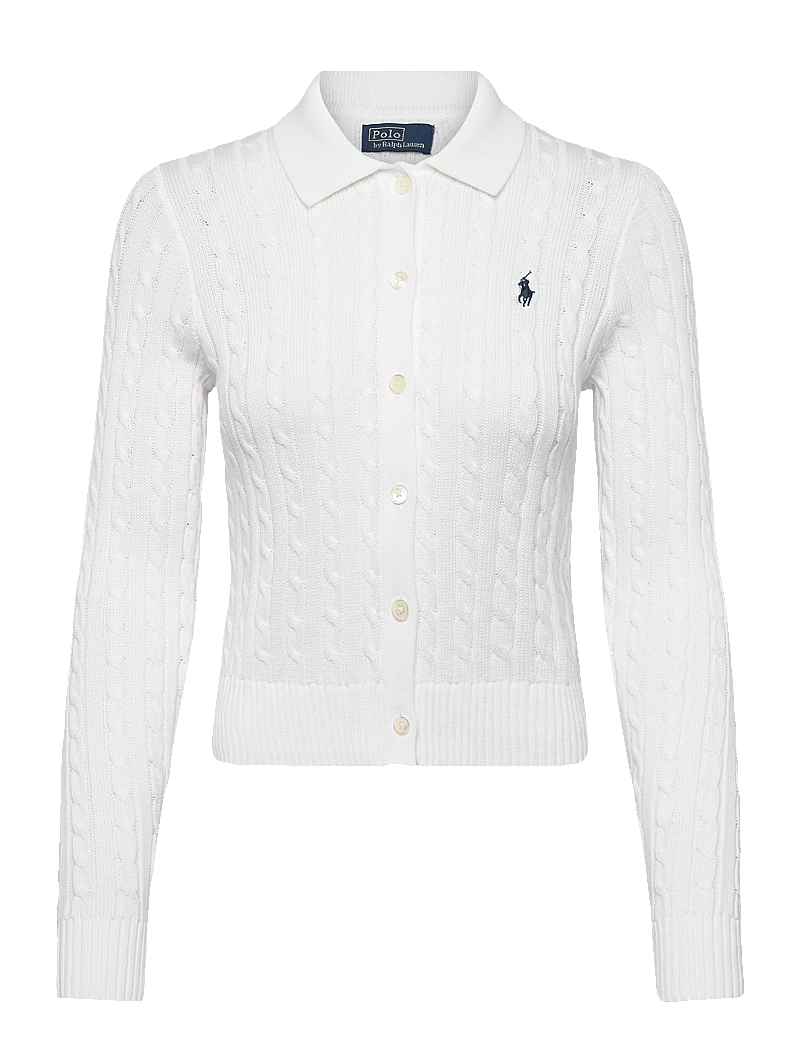 Polo Ralph Lauren - 60/2 COTTON-SWEATER-CARDIGAN - kardiganid - white - 0