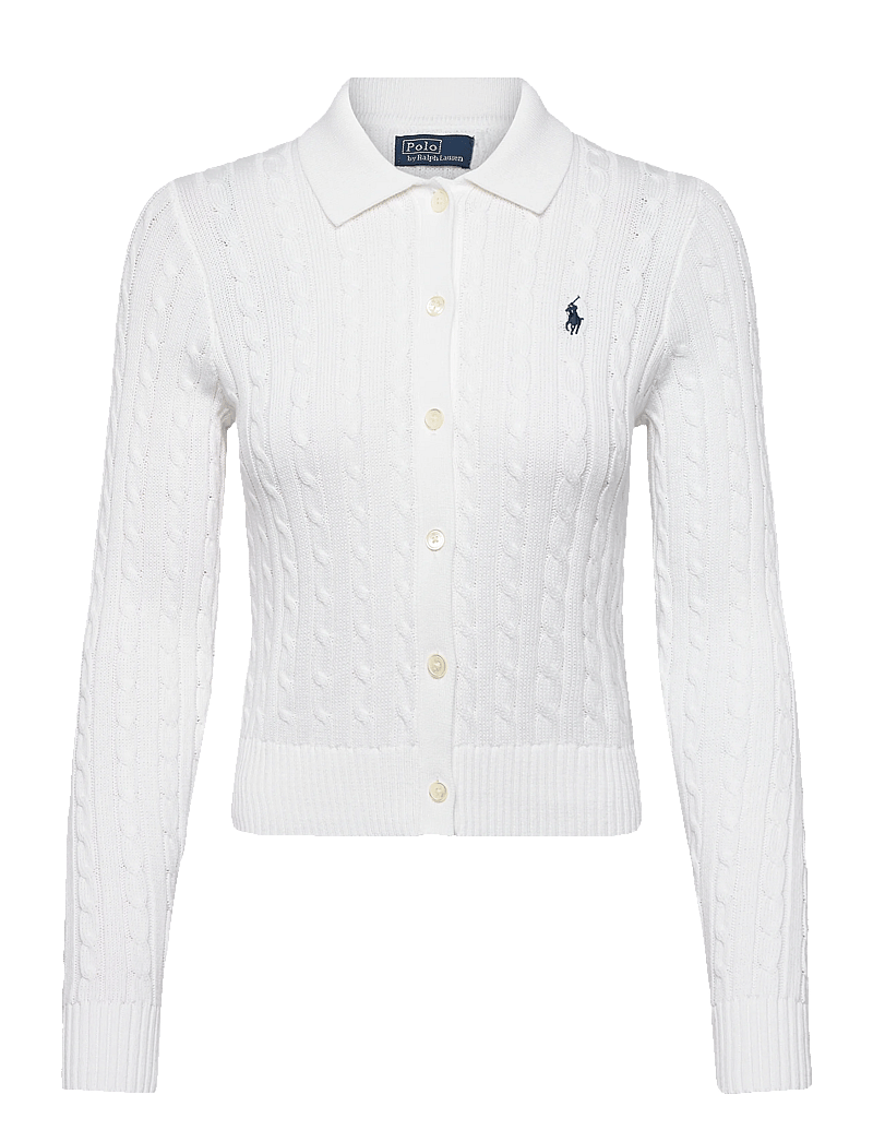 Polo Ralph Lauren - Cable-Knit Cotton Cardigan - kardiganid - white - 0