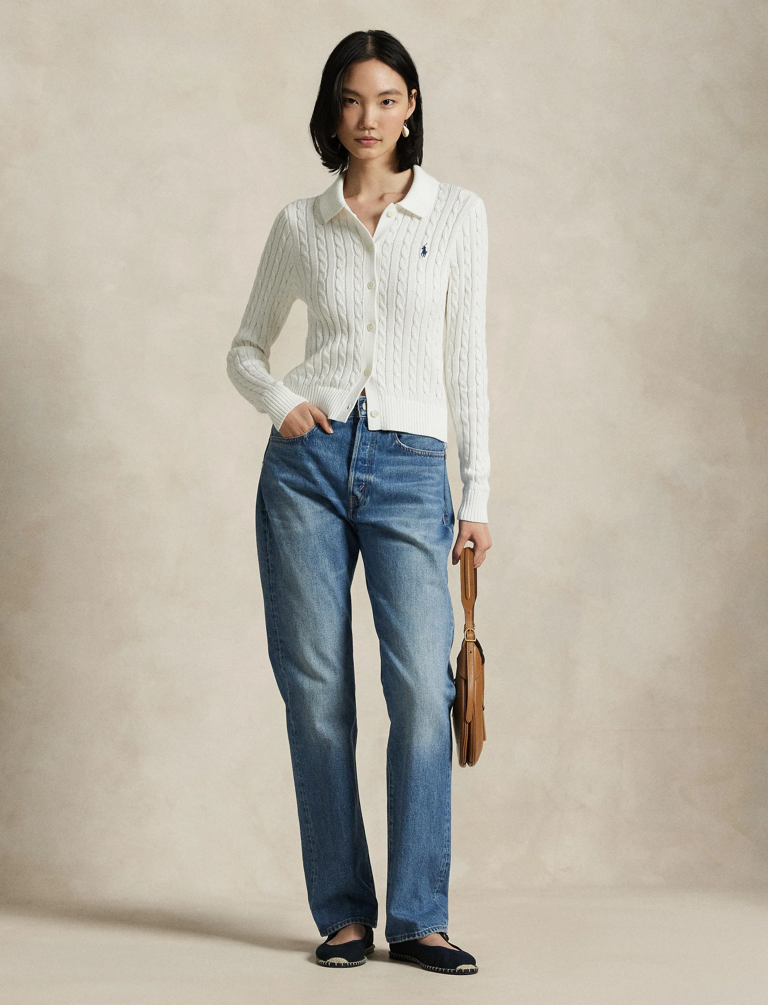 Polo Ralph Lauren Cable-Knit Cotton Cardigan - Ralph Lauren - WHITE / white