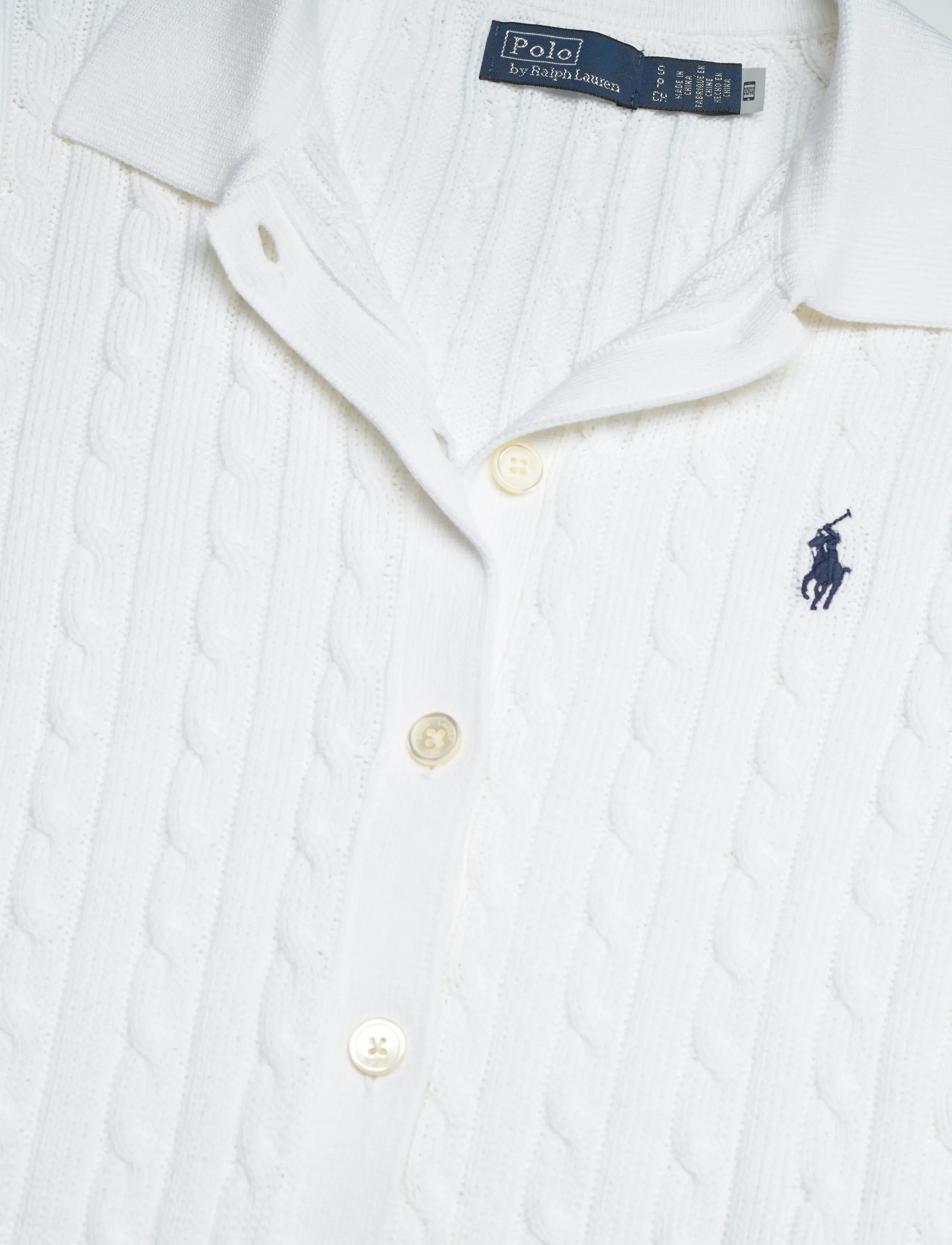 Polo Ralph Lauren - Cable-Knit Cotton Cardigan - cardigans - white - 4