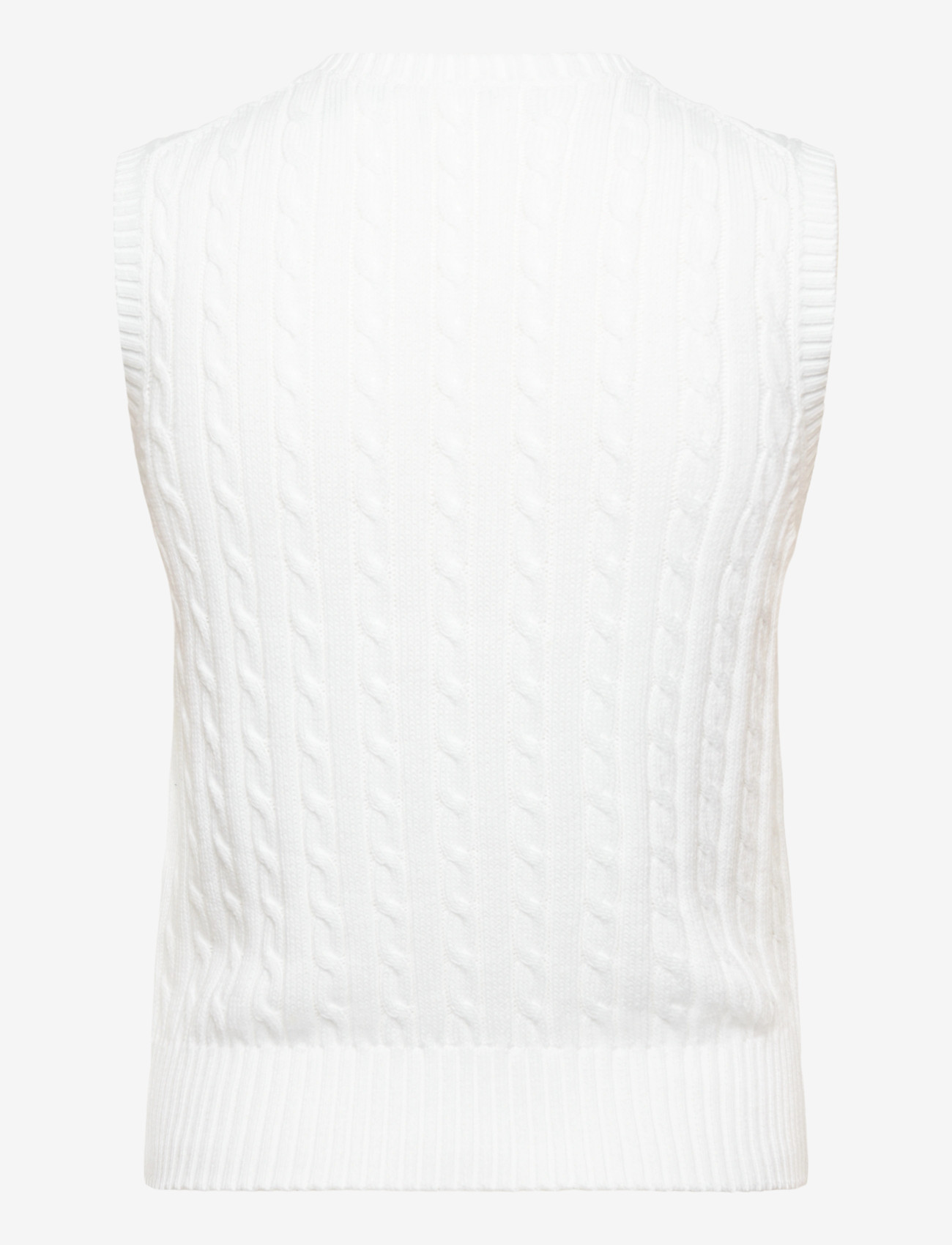 Polo Ralph Lauren - Cable-Knit Cotton Sweater Vest - strikveste - white - 2