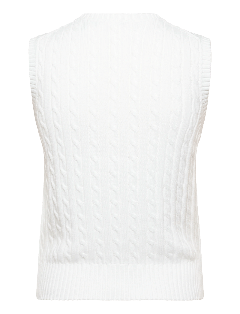 Polo Ralph Lauren - Cable-Knit Cotton Sweater Vest - strikveste - white - 2