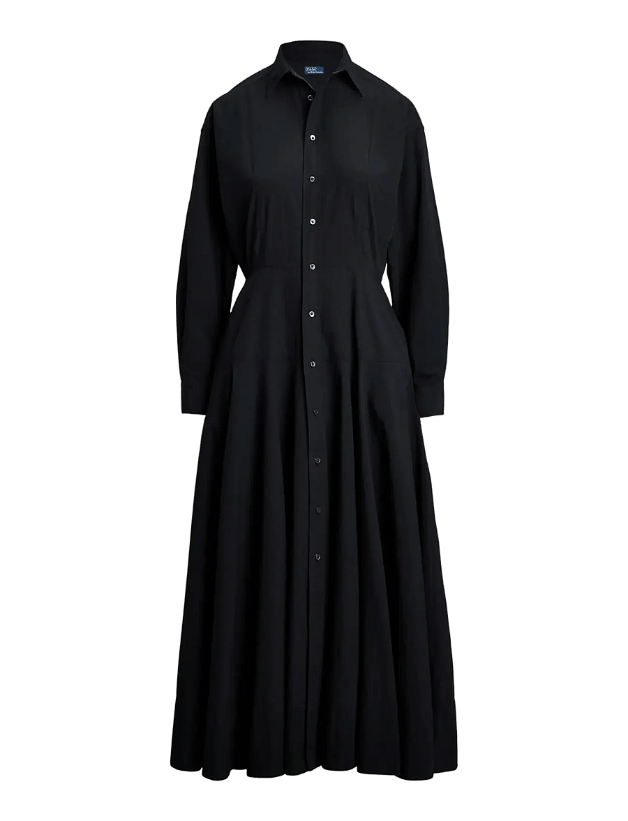 Polo Ralph Lauren - Paneled Cotton Canvas Shirtdress - robes chemises - polo black - 1