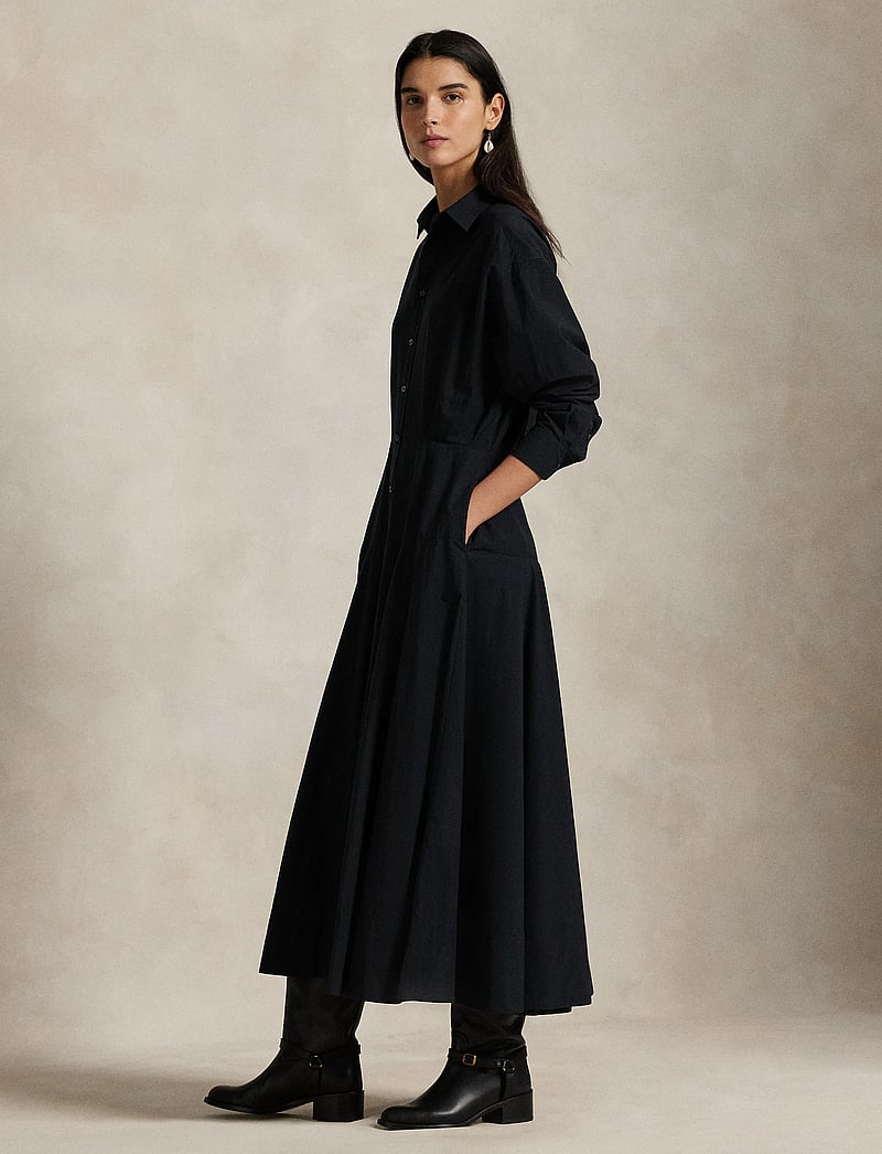 Polo Ralph Lauren - Paneled Cotton Canvas Shirtdress - hemdkleider - polo black - 3