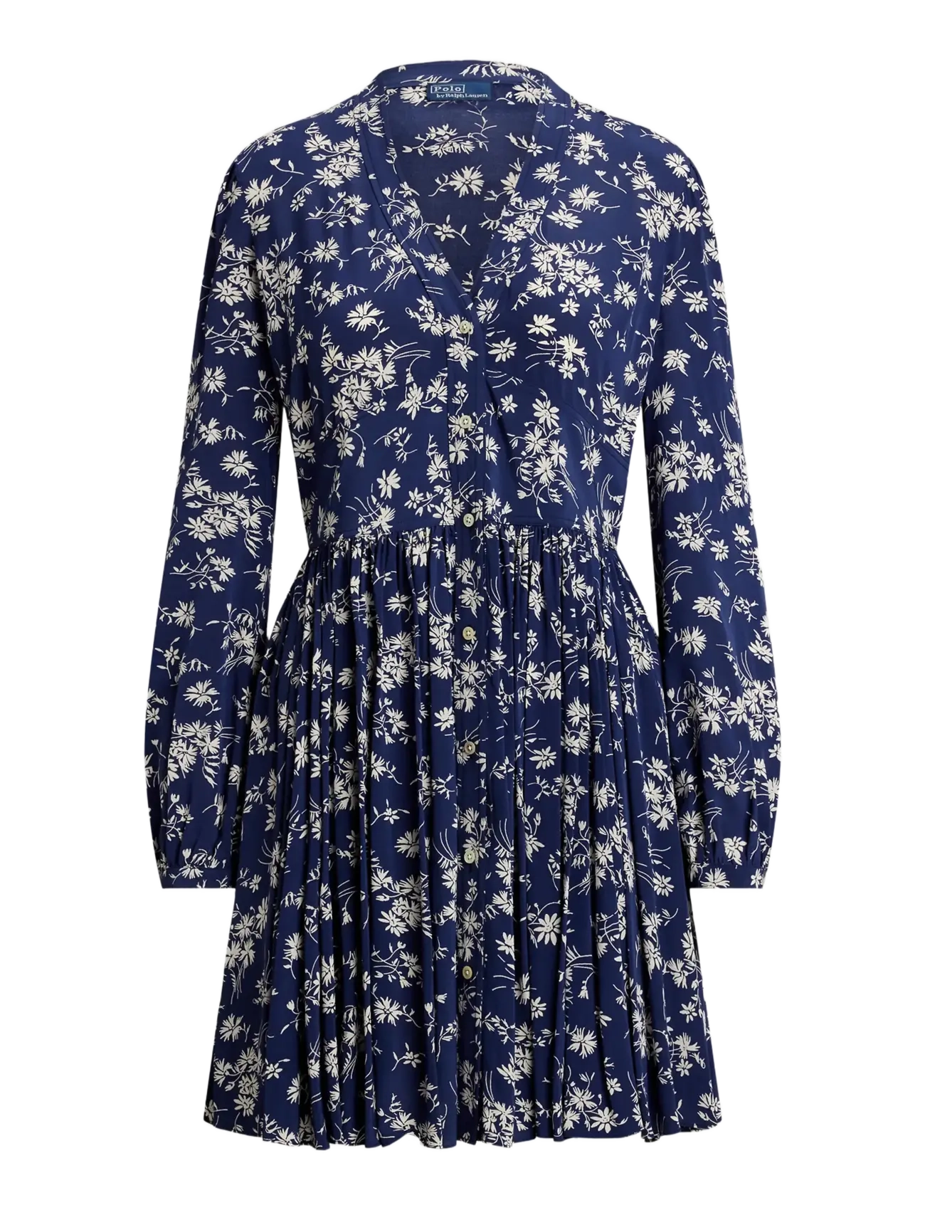Floral Buttoned Crepe Dress - 1949 DAISY BOUQUE