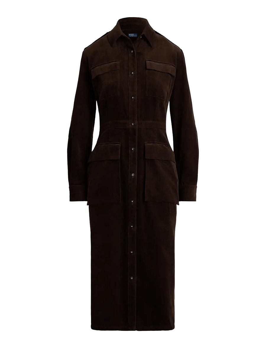 Polo Ralph Lauren - Cotton Corduroy Shirtdress - dark beech - 1