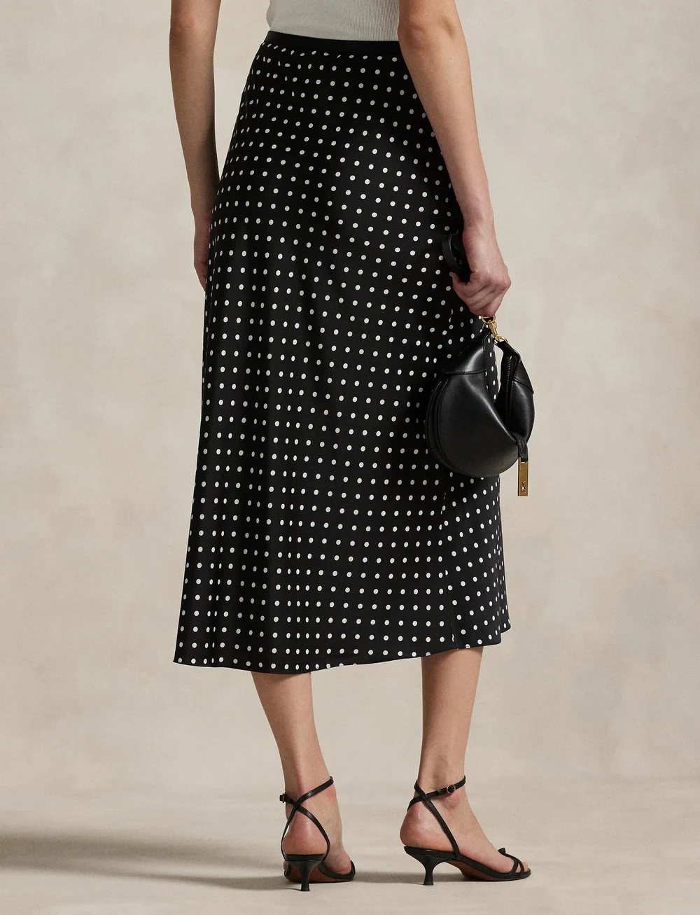 Polo Ralph Lauren - Polka-Dot Satin Skirt - satinröcke - 1929 polka dot bl - 2