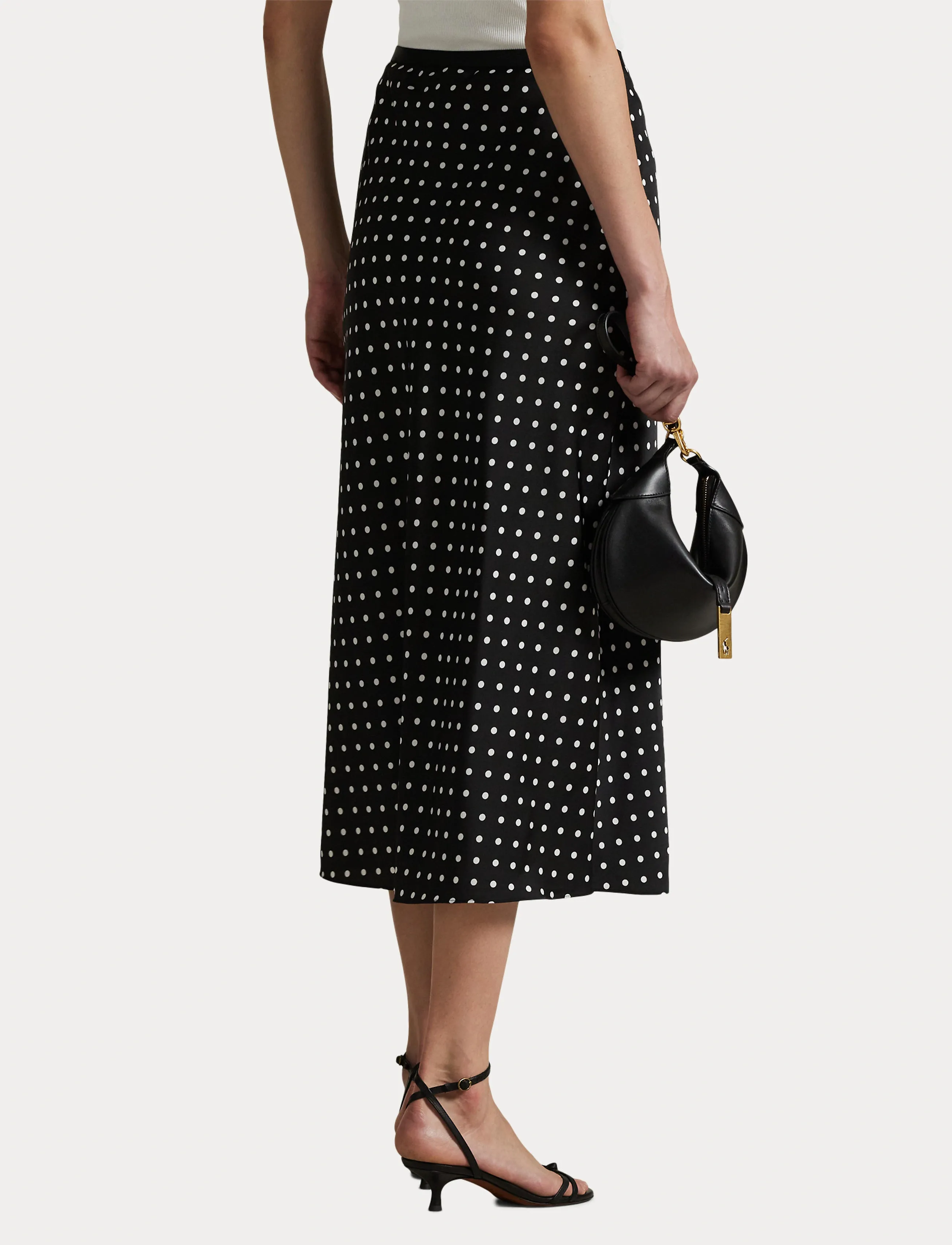 Polo Ralph Lauren Polka-Dot Satin Skirt midikjolar dam – bild 6