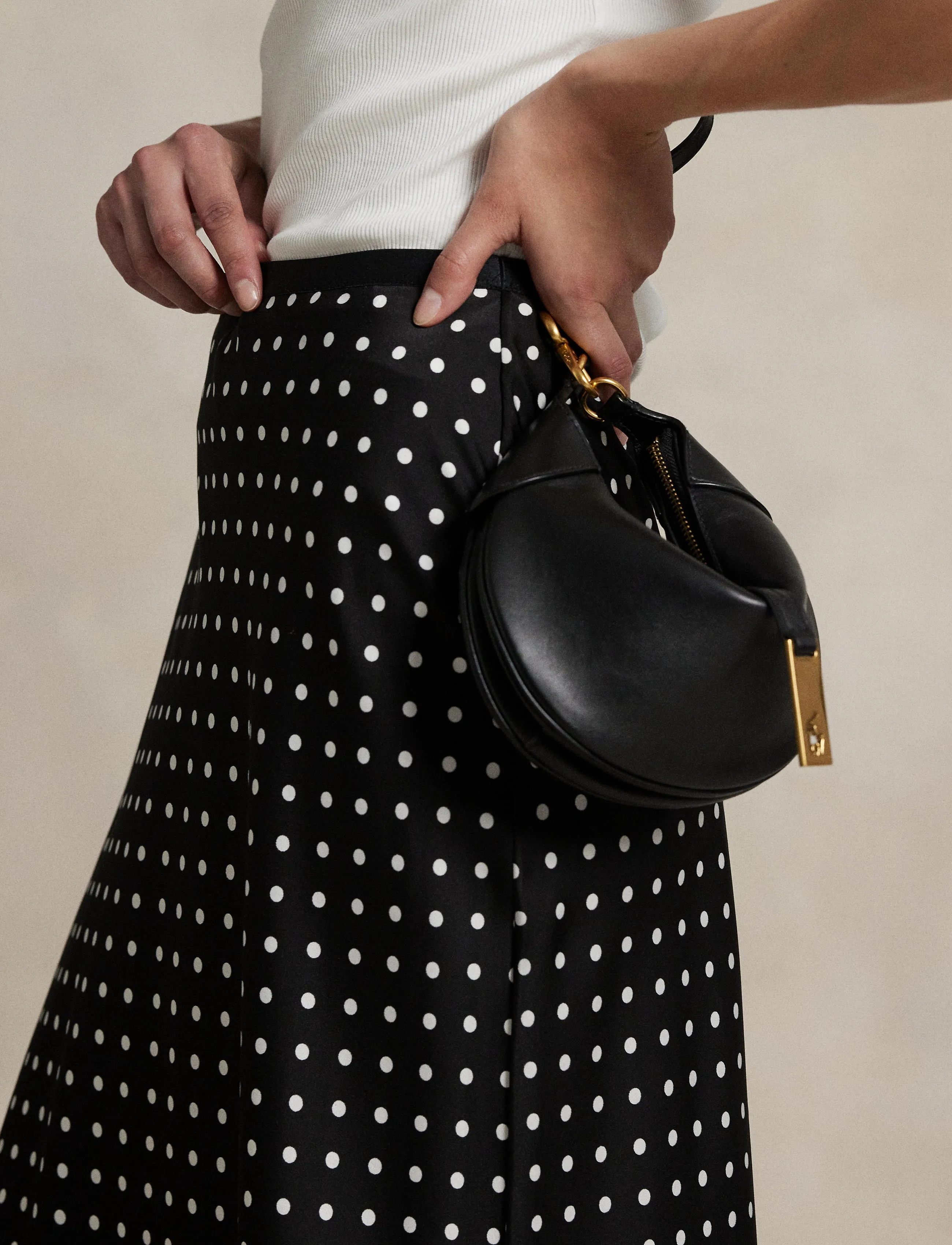 Polo Ralph Lauren Polka-Dot Satin Skirt midikjolar dam – bild 7