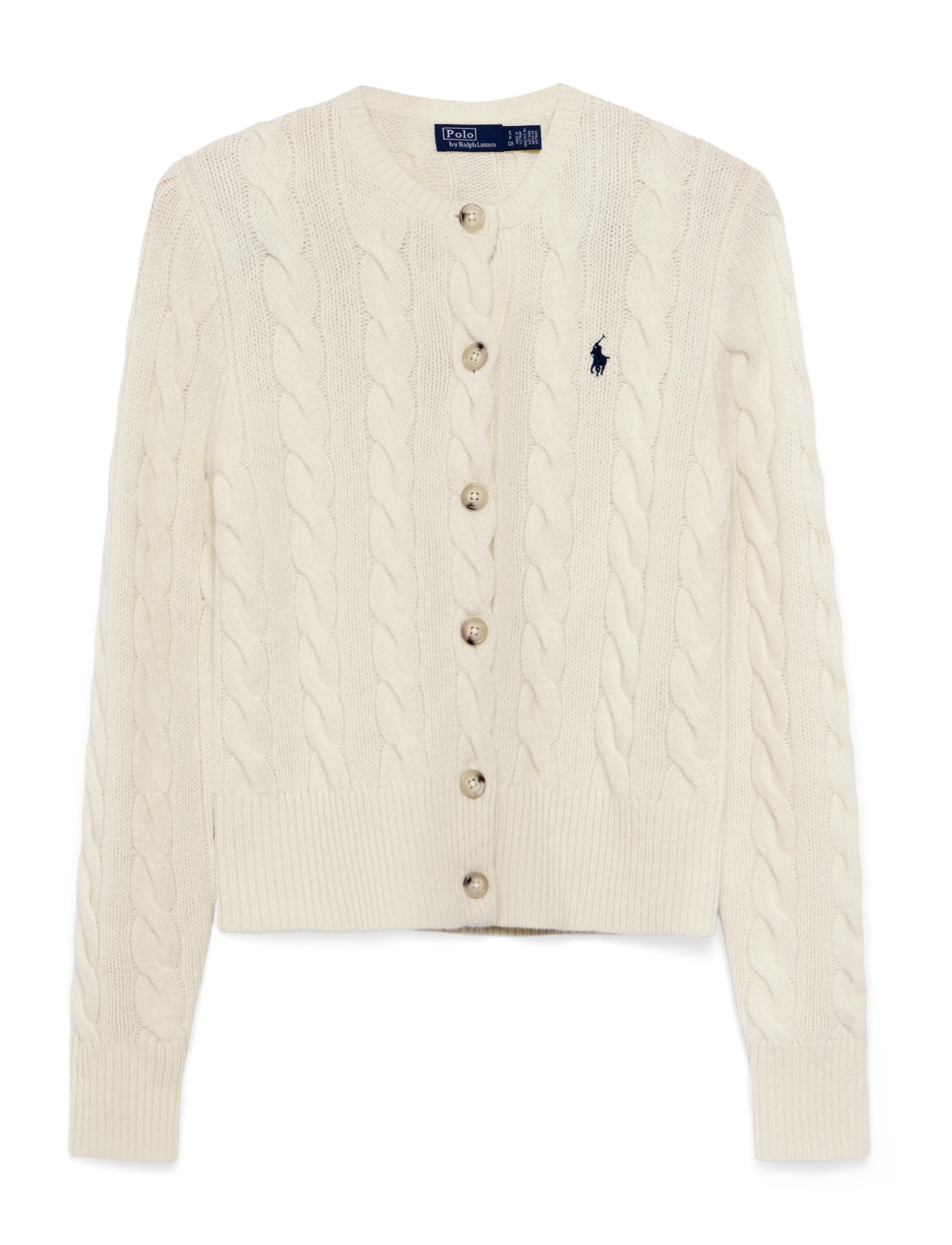 Polo Ralph Lauren - Cable-Knit Wool-Cashmere Cardigan - kashmir - authentic cream - 1