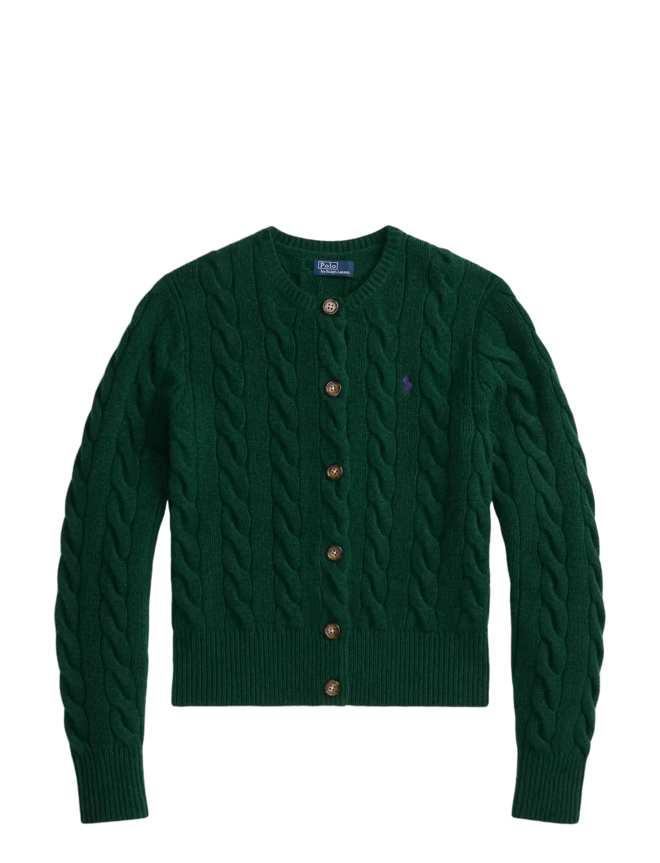 Cable-Knit Wool-Cashmere Cardigan - CASTLETON GREEN