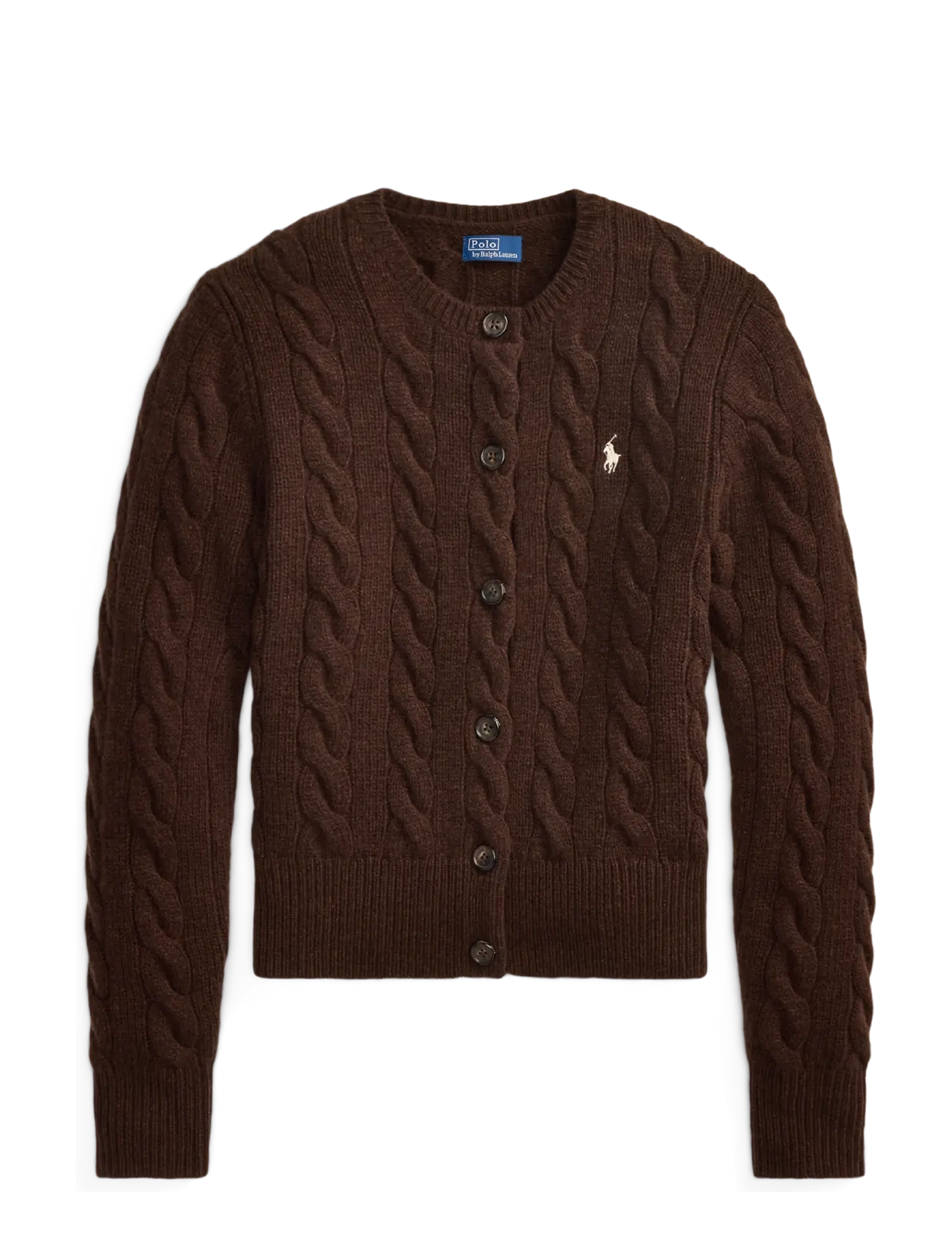 Polo Ralph Lauren - Cable-Knit Wool-Cashmere Cardigan - kashmir - cedar heather - 1