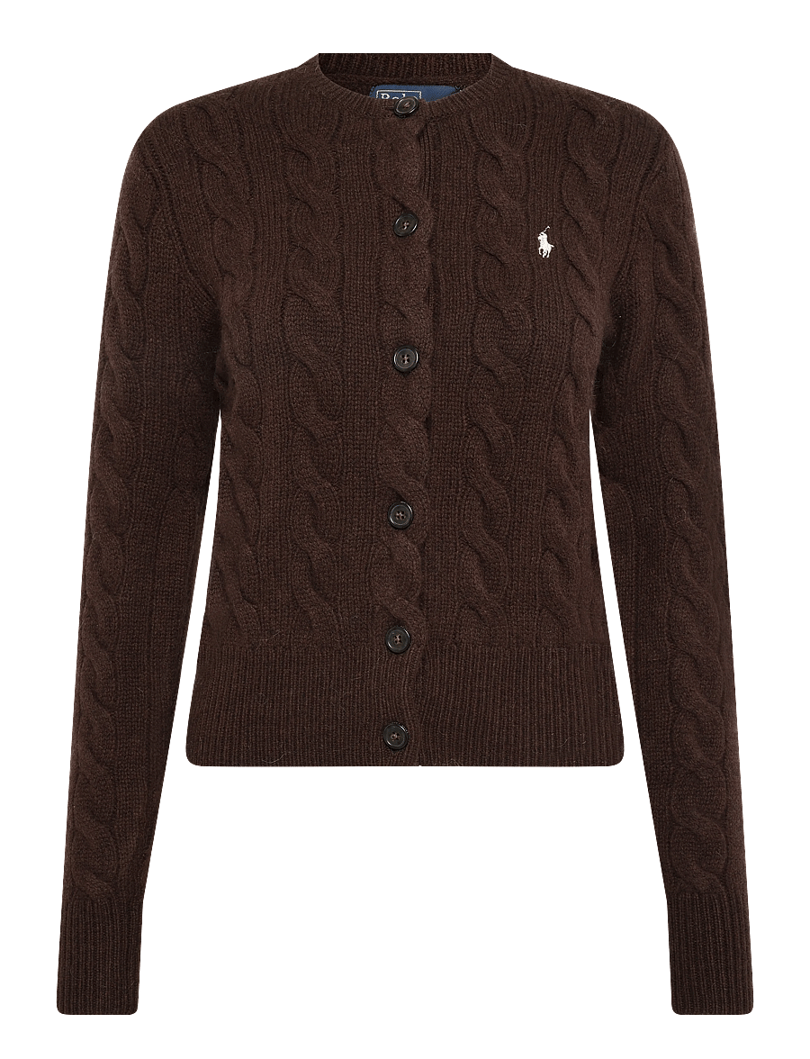 Polo Ralph Lauren - Cable-Knit Wool-Cashmere Cardigan - kasmír - cedar heather - 1