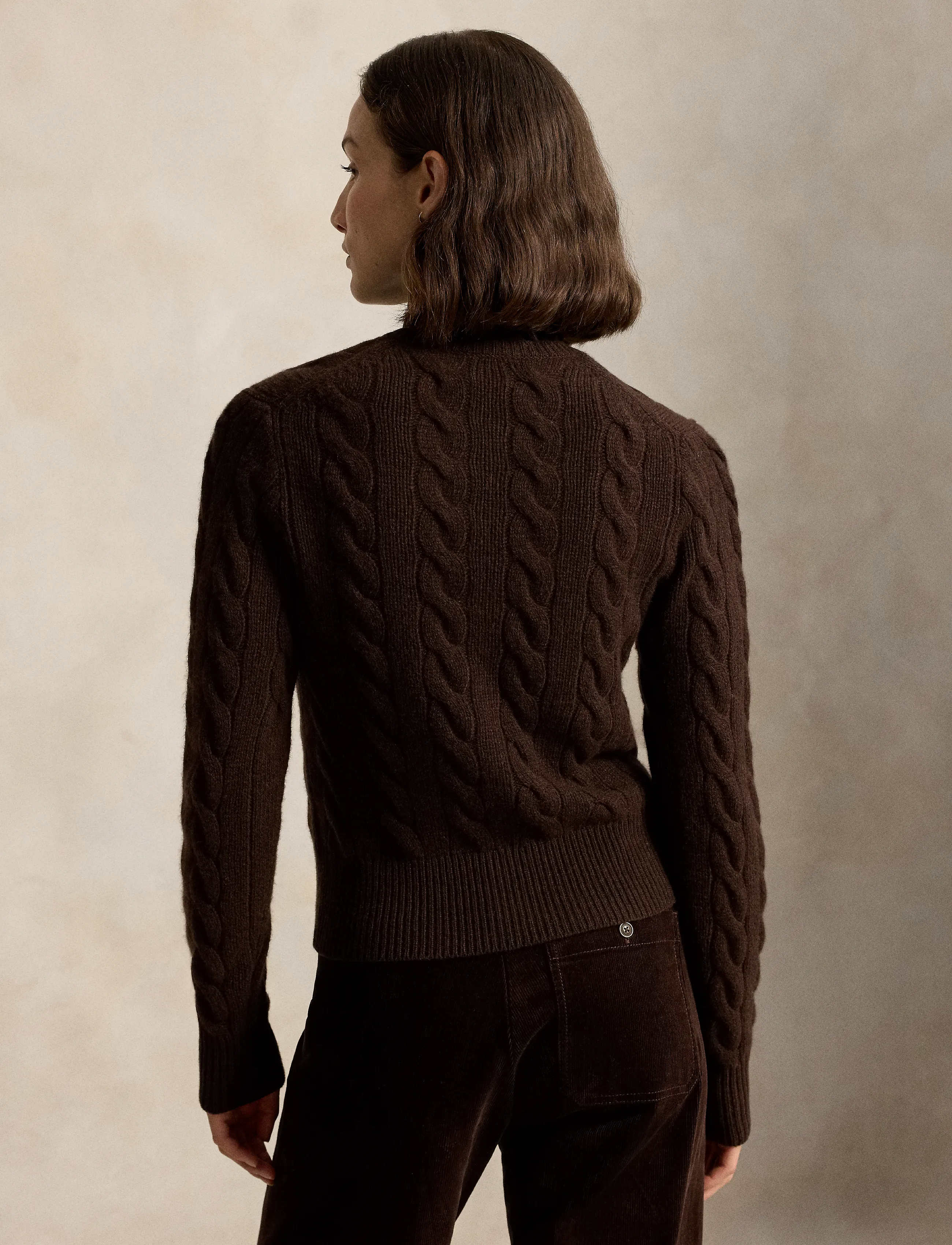 Polo Ralph Lauren - Cable-Knit Wool-Cashmere Cardigan - kashmir - cedar heather - 2