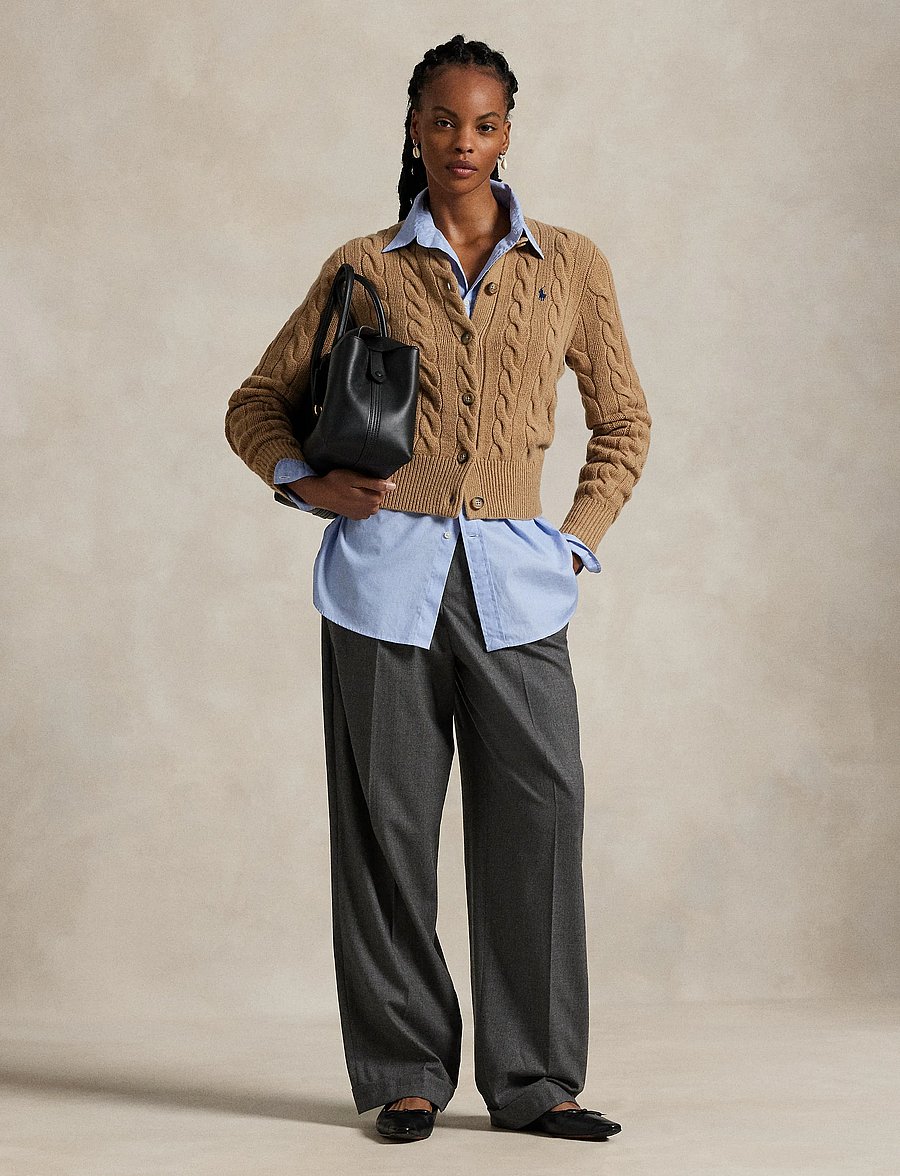 Polo Ralph Lauren - Cable-Knit Wool-Cashmere Cardigan - kaschmir - collection camel - 0