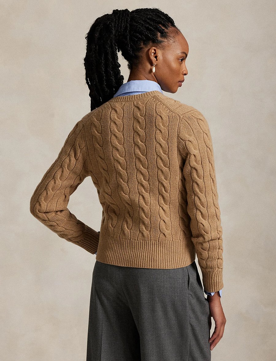 Polo Ralph Lauren - Cable-Knit Wool-Cashmere Cardigan - kaschmir - collection camel - 3