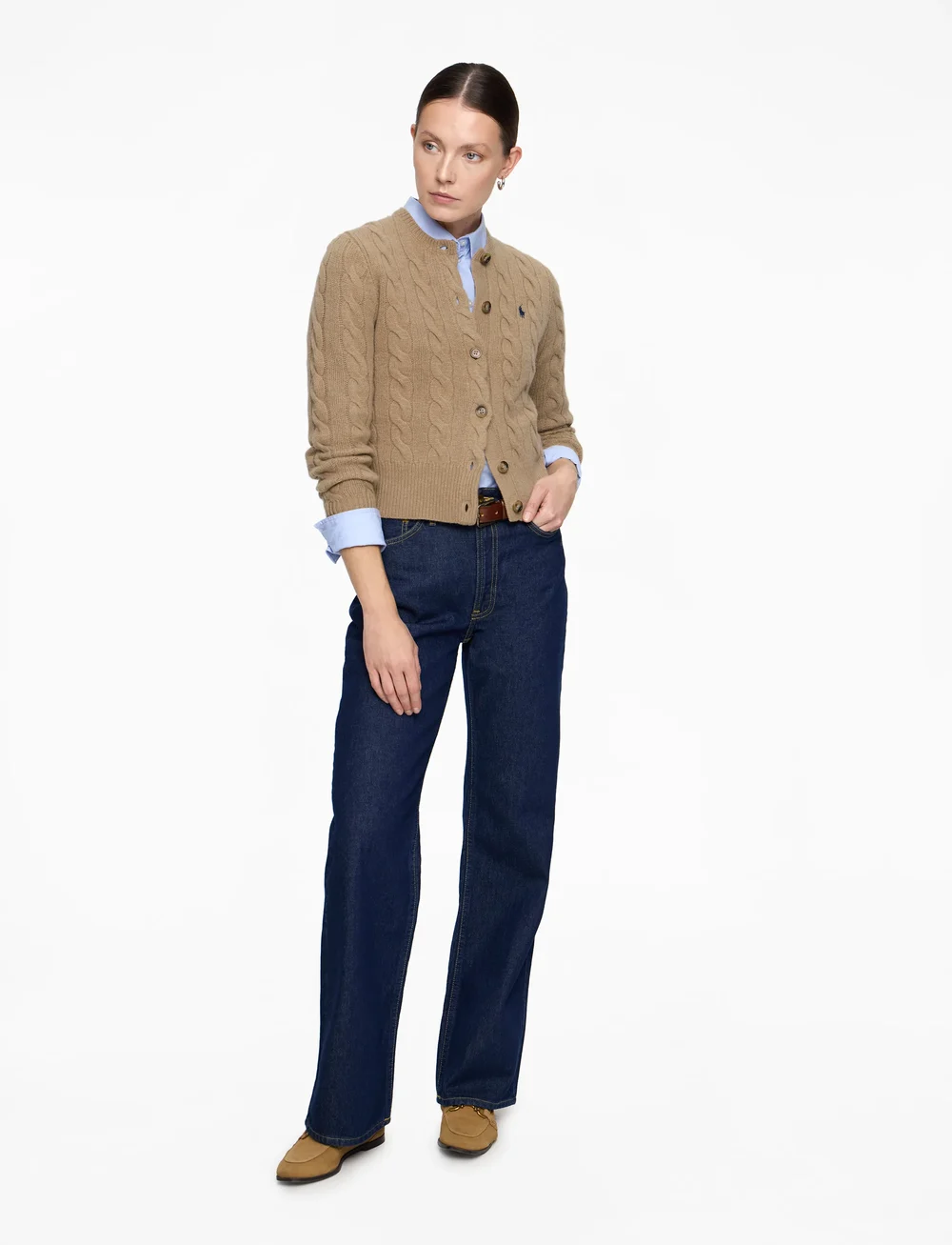 Polo Ralph Lauren - Cable-Knit Wool-Cashmere Cardigan - kardiganid - collection camel - 3