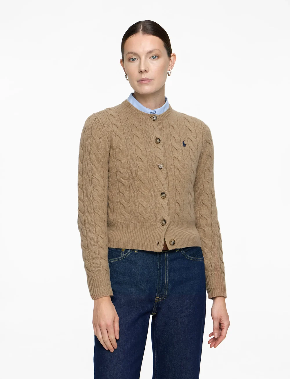 Polo Ralph Lauren - Cable-Knit Wool-Cashmere Cardigan - kardiganid - collection camel - 0