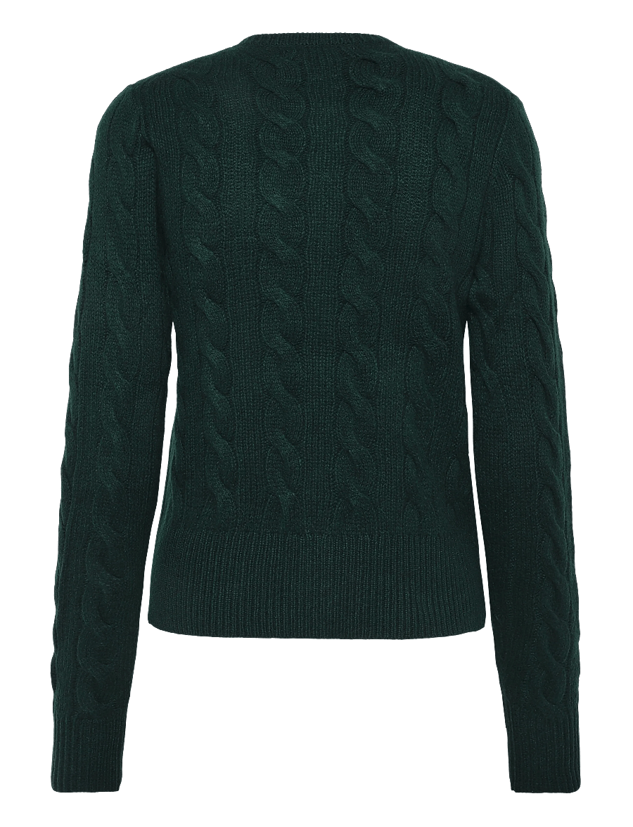 Polo Ralph Lauren - Cable-Knit Wool-Cashmere Cardigan - kashmir - college green - 2