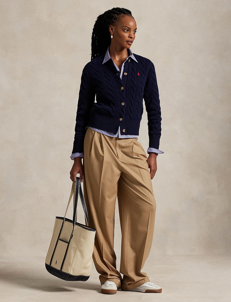 Polo Ralph Lauren - Cable-Knit Wool-Cashmere Cardigan - kaschmir - hunter navy - 0