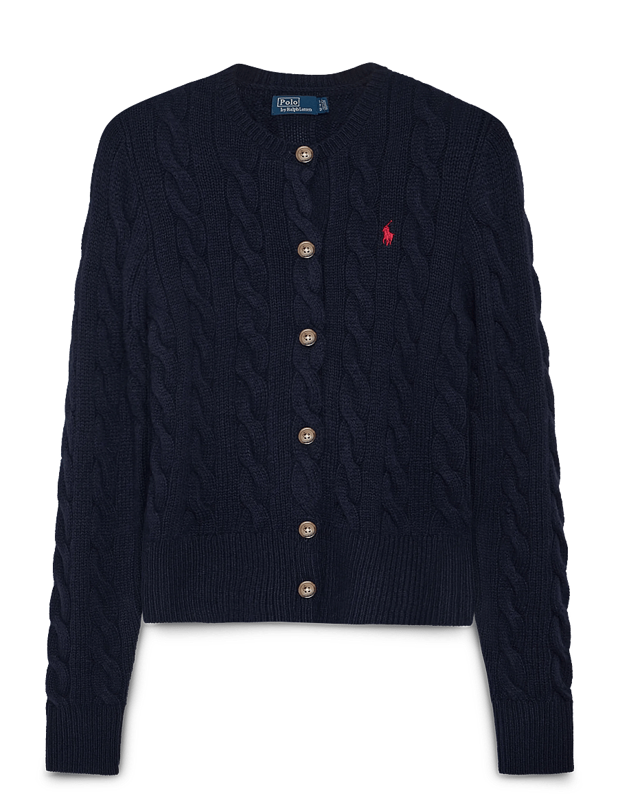 Polo Ralph Lauren - Cable-Knit Wool-Cashmere Cardigan - kaschmir - hunter navy - 1