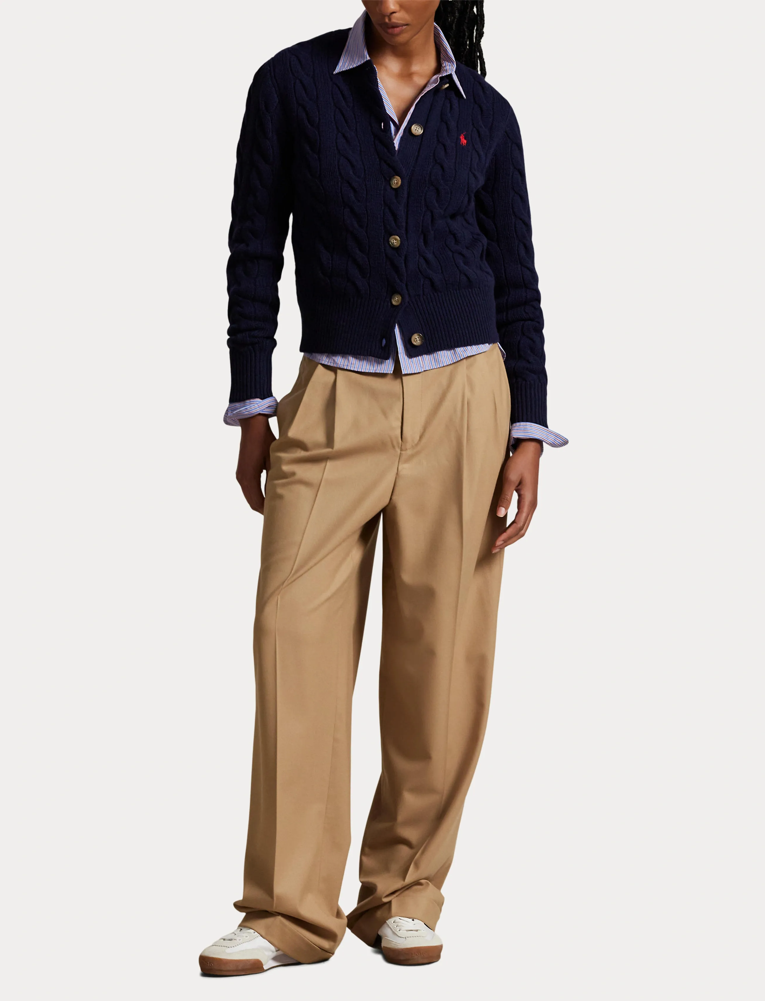 Polo Ralph Lauren - Cable-Knit Wool-Cashmere Cardigan - kašmiir - hunter navy - 5