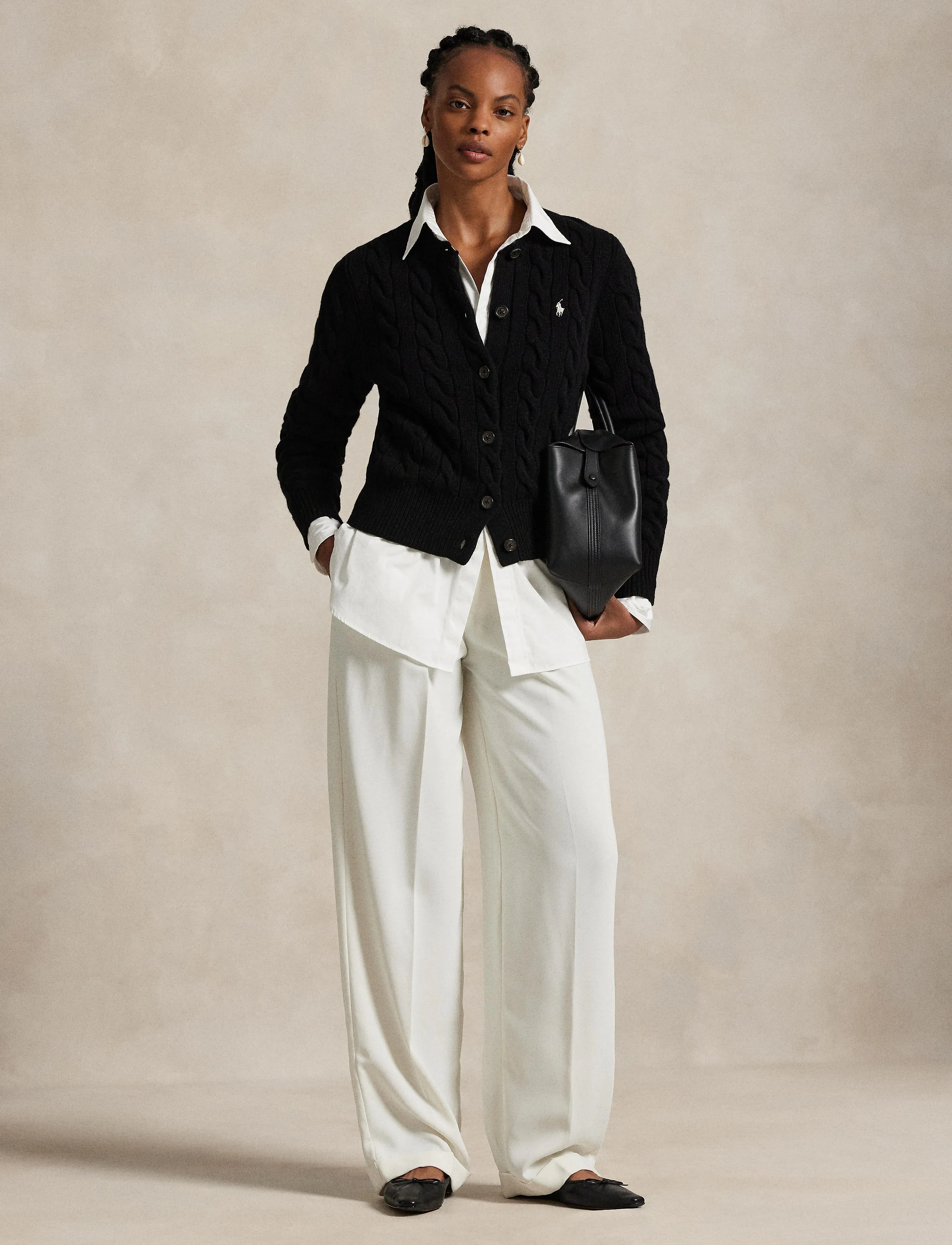 Polo Ralph Lauren Cable-Knit Wool-Cashmere Cardigan - Strickmode - POLO BLACK / black