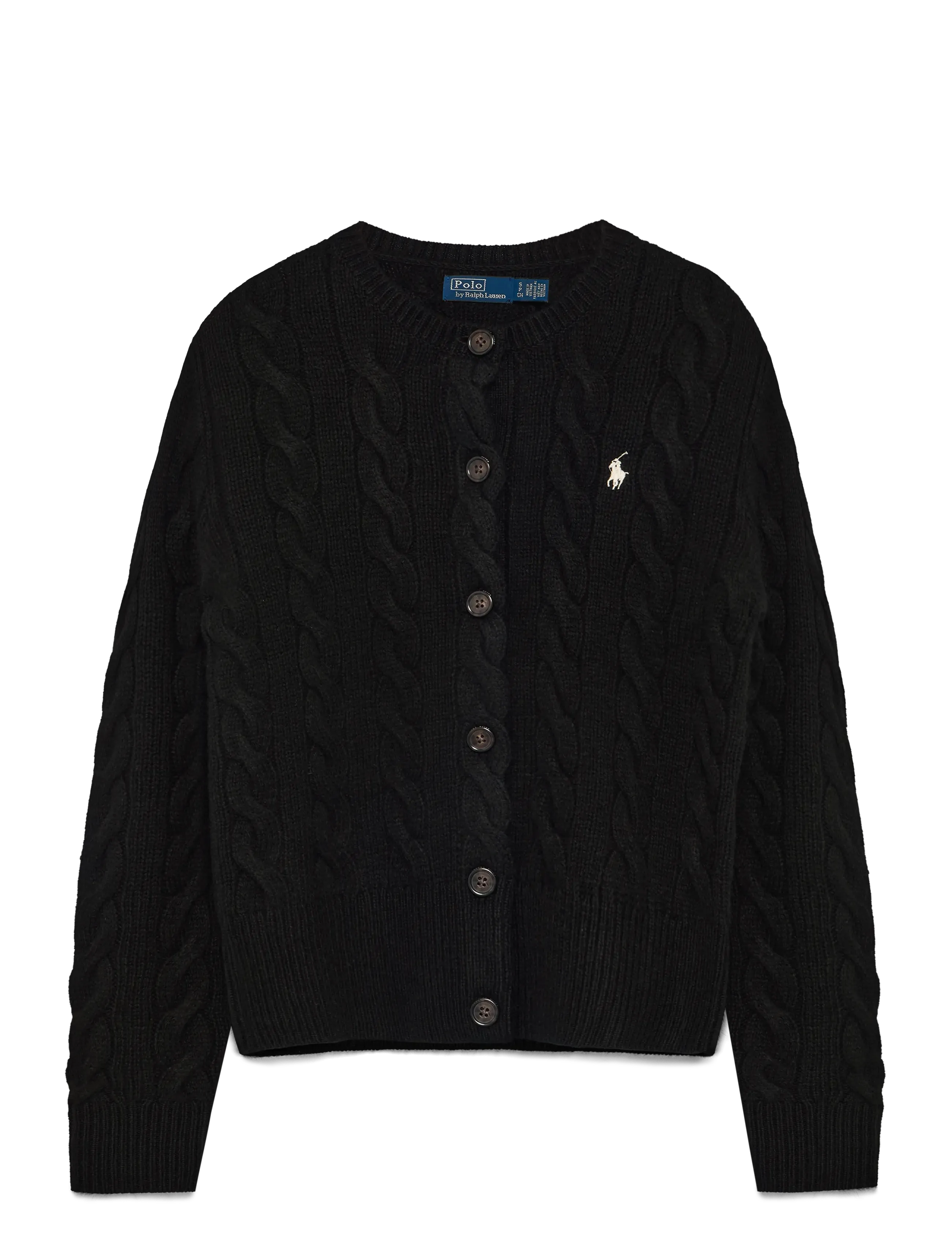 Polo Ralph Lauren Cable-Knit Wool-Cashmere Cardigan - Kläder - POLO BLACK / black