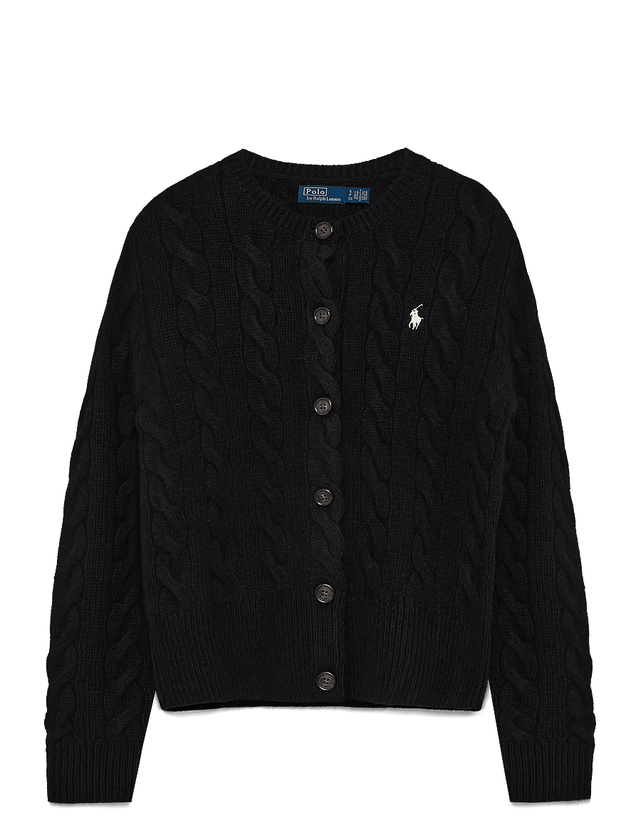 Polo Ralph Lauren - Cable-Knit Wool-Cashmere Cardigan - kaschmir - polo black - 1