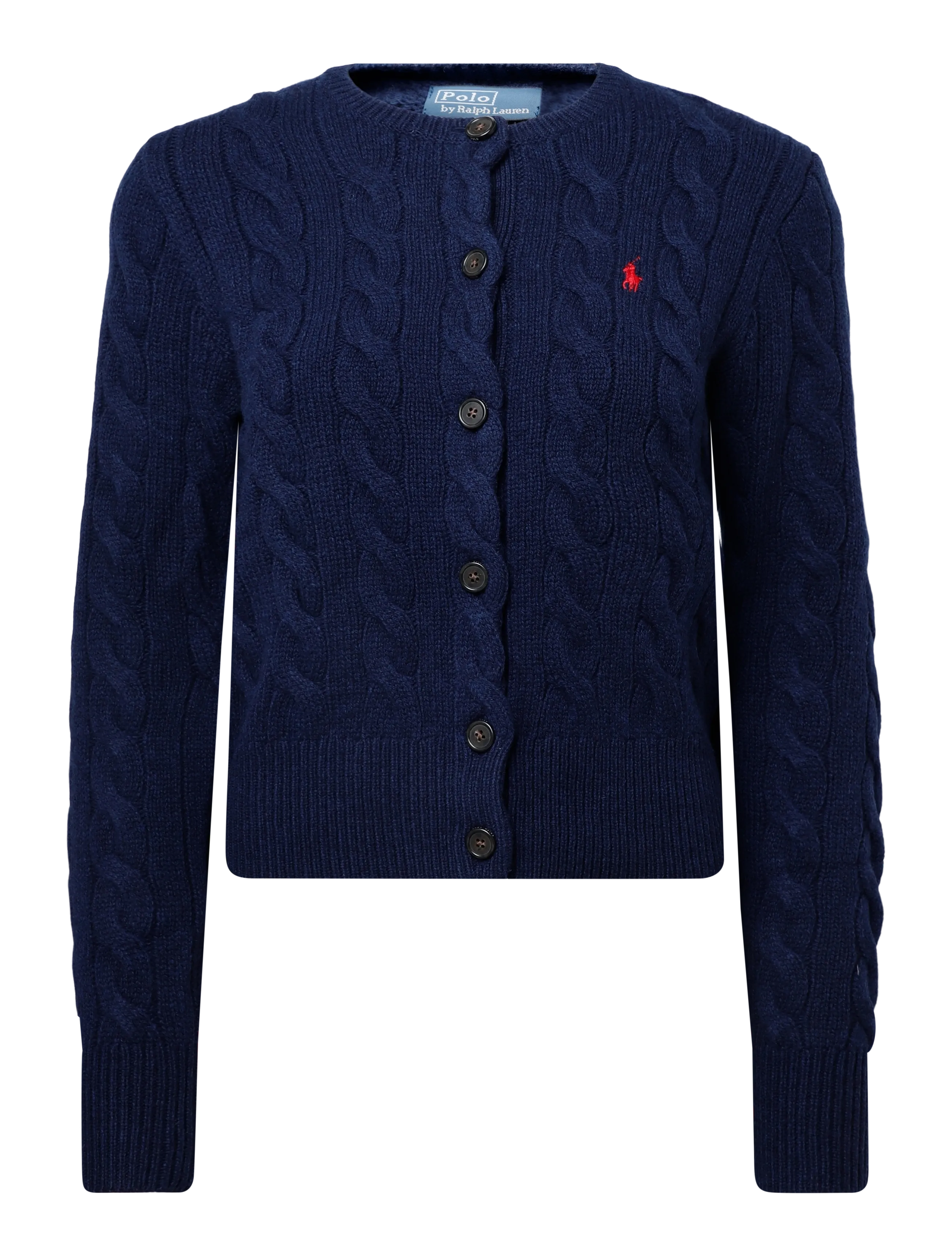 Polo Ralph Lauren Cable-Knit Wool-Cashmere Cardigan - Ralph Lauren - SPRING NAVY HEATH / navy