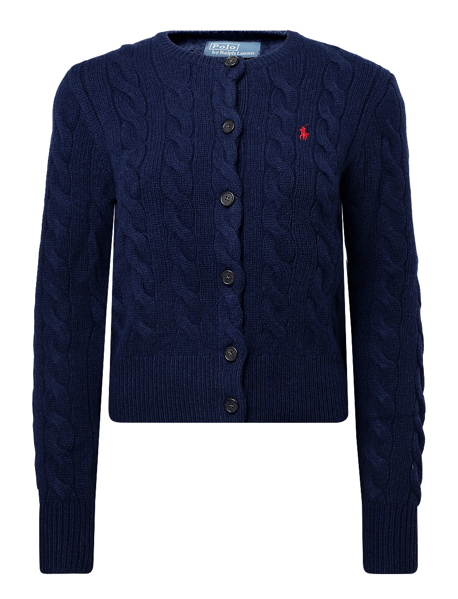 Polo Ralph Lauren - Cable-Knit Wool-Cashmere Cardigan - kašmirs - spring navy heath - 1