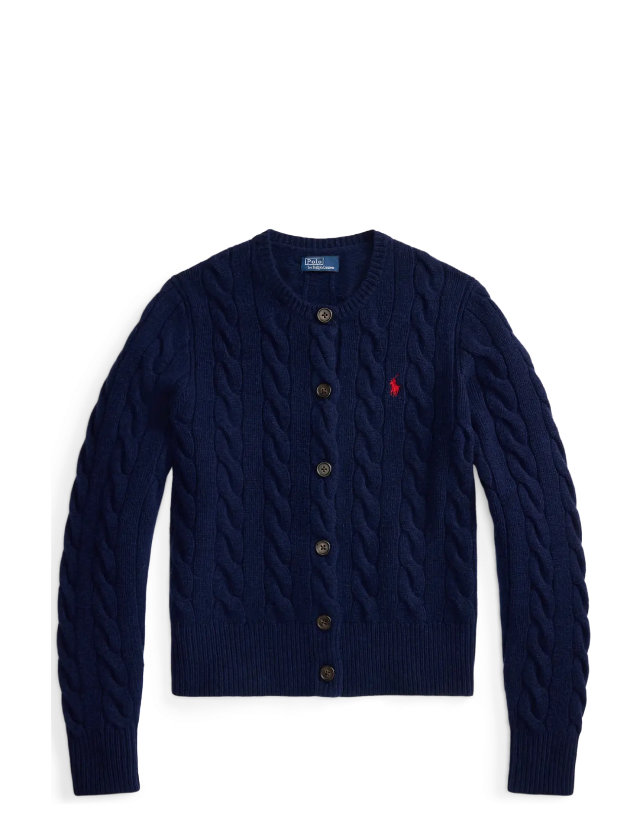 Polo Ralph Lauren Cable-Knit Wool-Cashmere Cardigan - Stickat - SPRING NAVY HEATH / navy