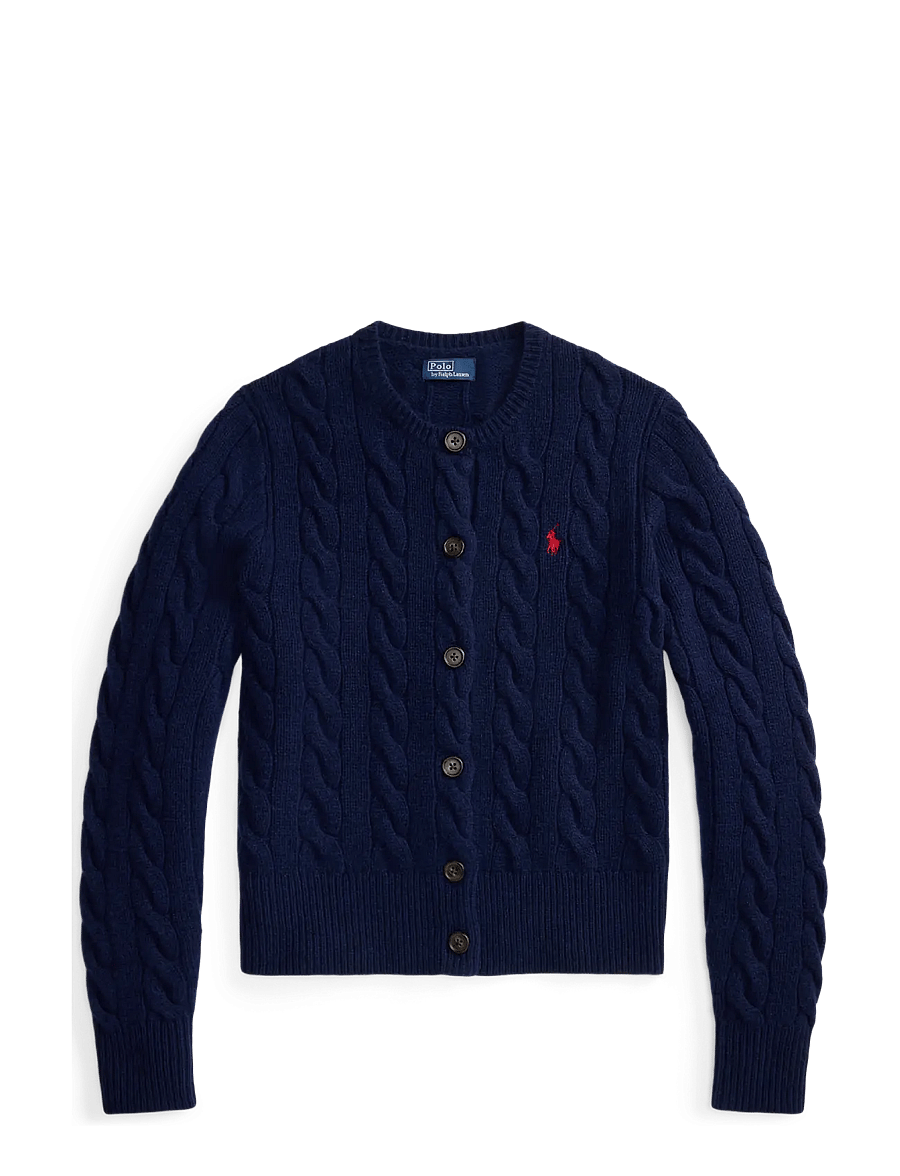 Polo Ralph Lauren - Cable-Knit Wool-Cashmere Cardigan - kashmir - spring navy heath - 0