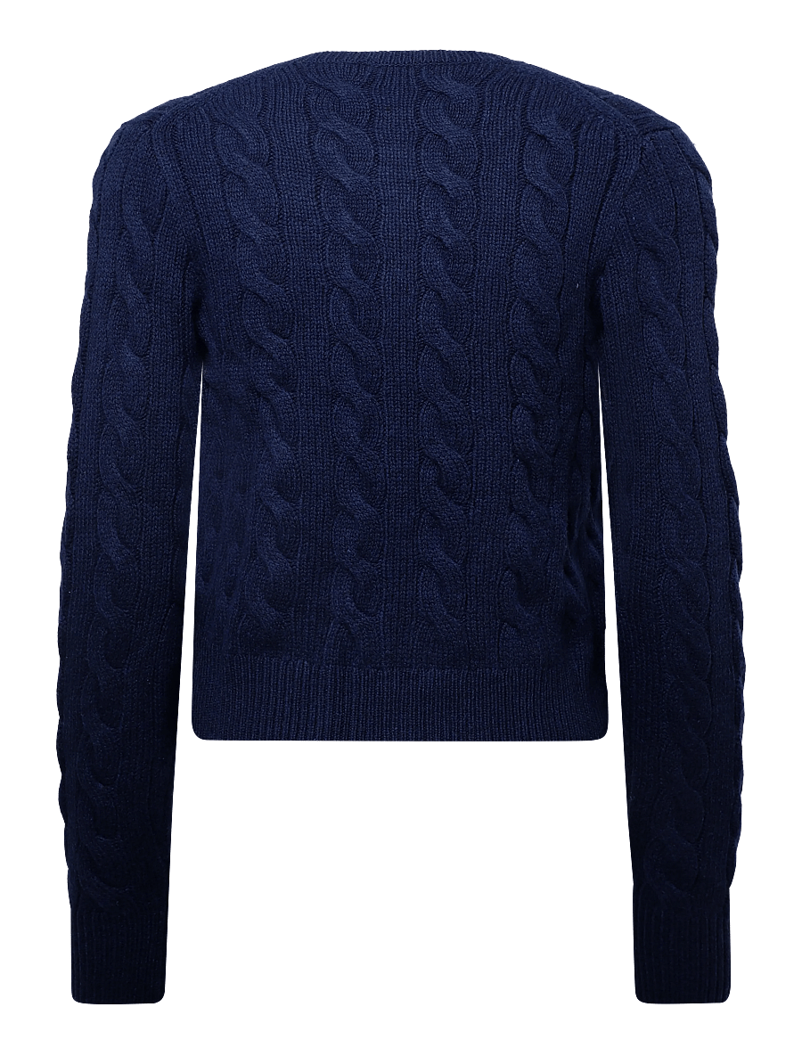 Polo Ralph Lauren - Cable-Knit Wool-Cashmere Cardigan - kašmirs - spring navy heath - 2