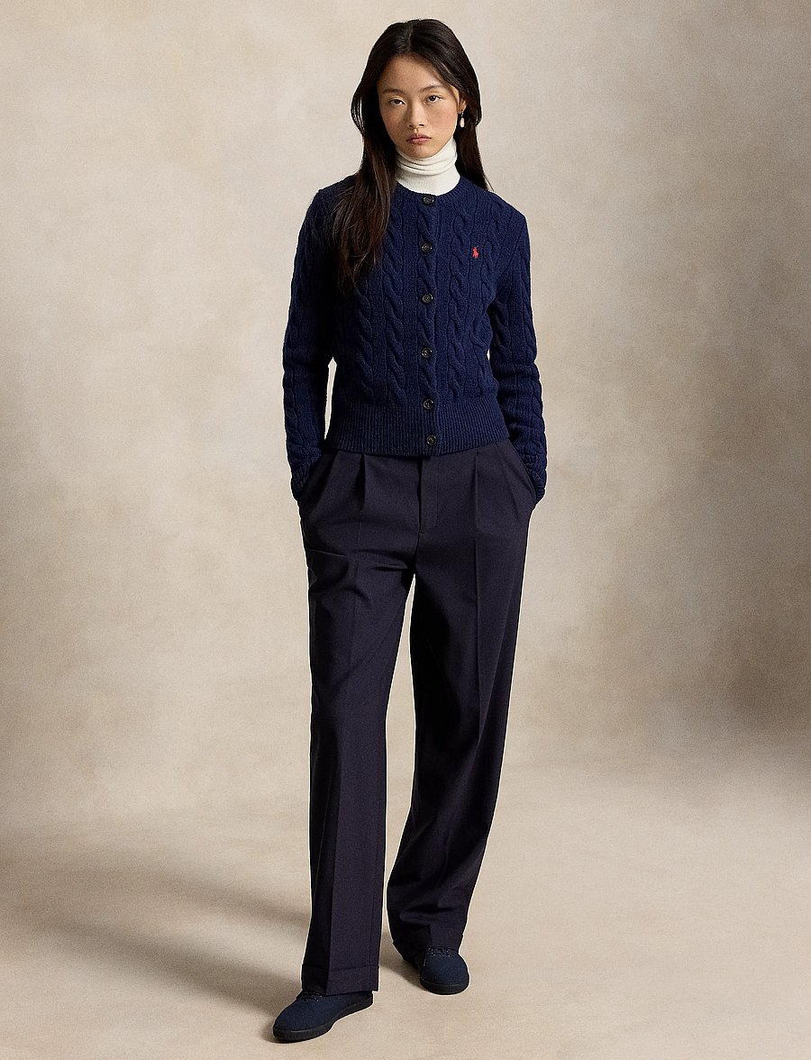 Polo Ralph Lauren - Cable-Knit Wool-Cashmere Cardigan - kashmir - spring navy heath - 3