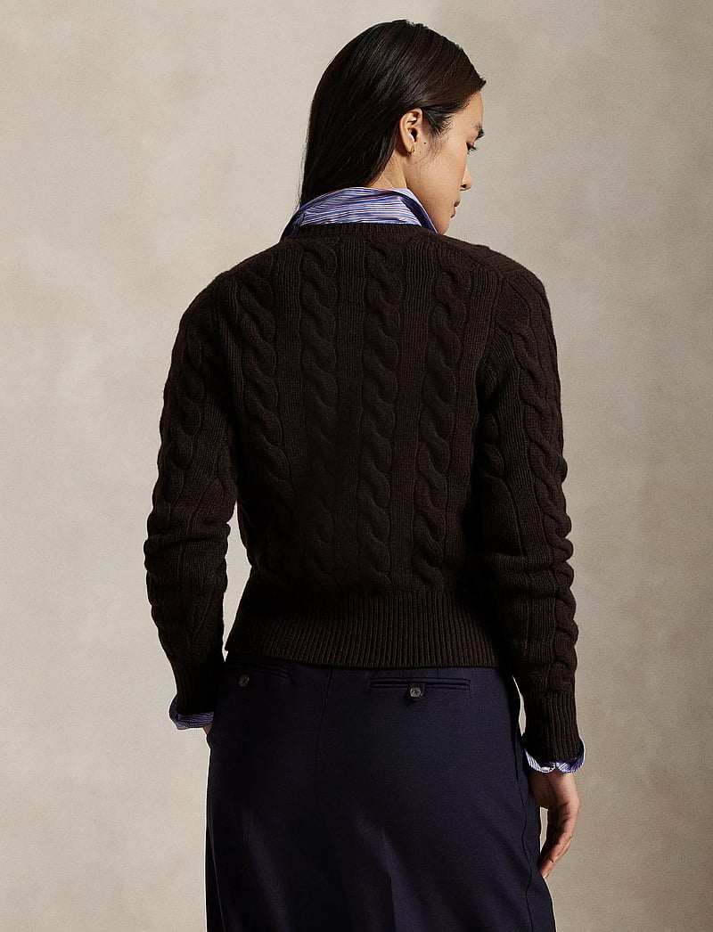 Polo Ralph Lauren - 2/15 80-20 W/CS RWS-SWEATER-CARDIGA - vesten - walnut brown mela - 2