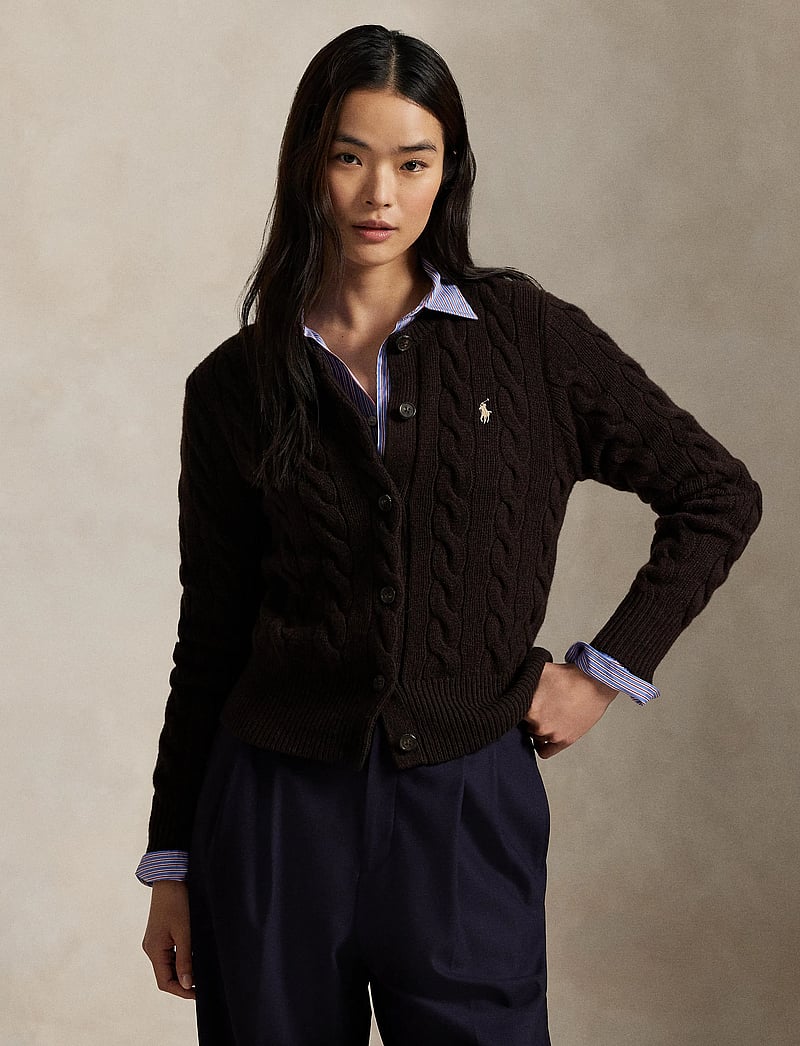 Polo Ralph Lauren - 2/15 80-20 W/CS RWS-SWEATER-CARDIGA - vesten - walnut brown mela - 3