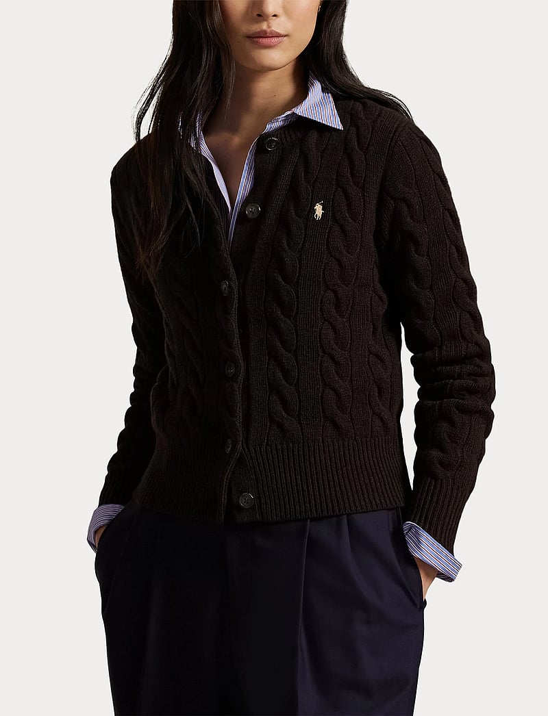 Polo Ralph Lauren - 2/15 80-20 W/CS RWS-SWEATER-CARDIGA - vesten - walnut brown mela - 5