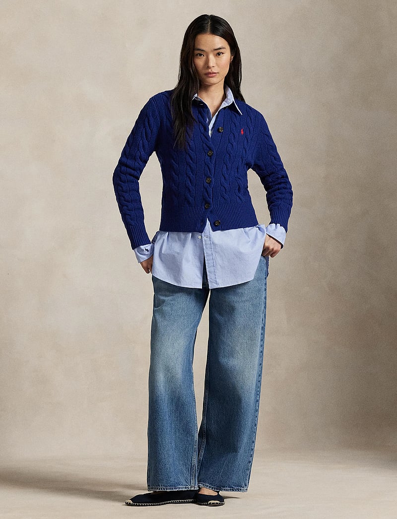 Polo Ralph Lauren - Cable-Knit Wool-Cashmere Cardigan - kaschmir - winter night navy - 0