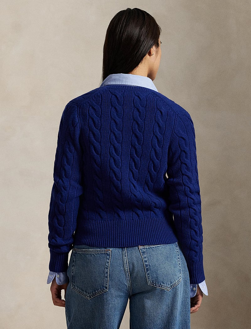 Polo Ralph Lauren - Cable-Knit Wool-Cashmere Cardigan - kaschmir - winter night navy - 2