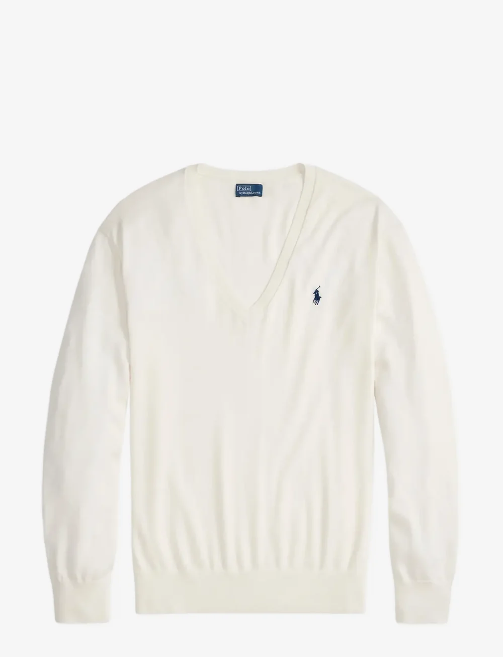 Polo Ralph Lauren - Cotton V-Neck Sweater - kasdienis stilius - collection cream - 1