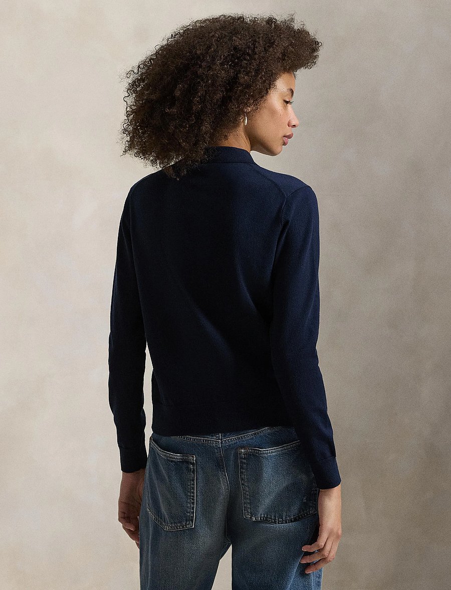 Polo Ralph Lauren - Polo-Collar Buttoned Cardigan - cardigans - hunter navy - 3