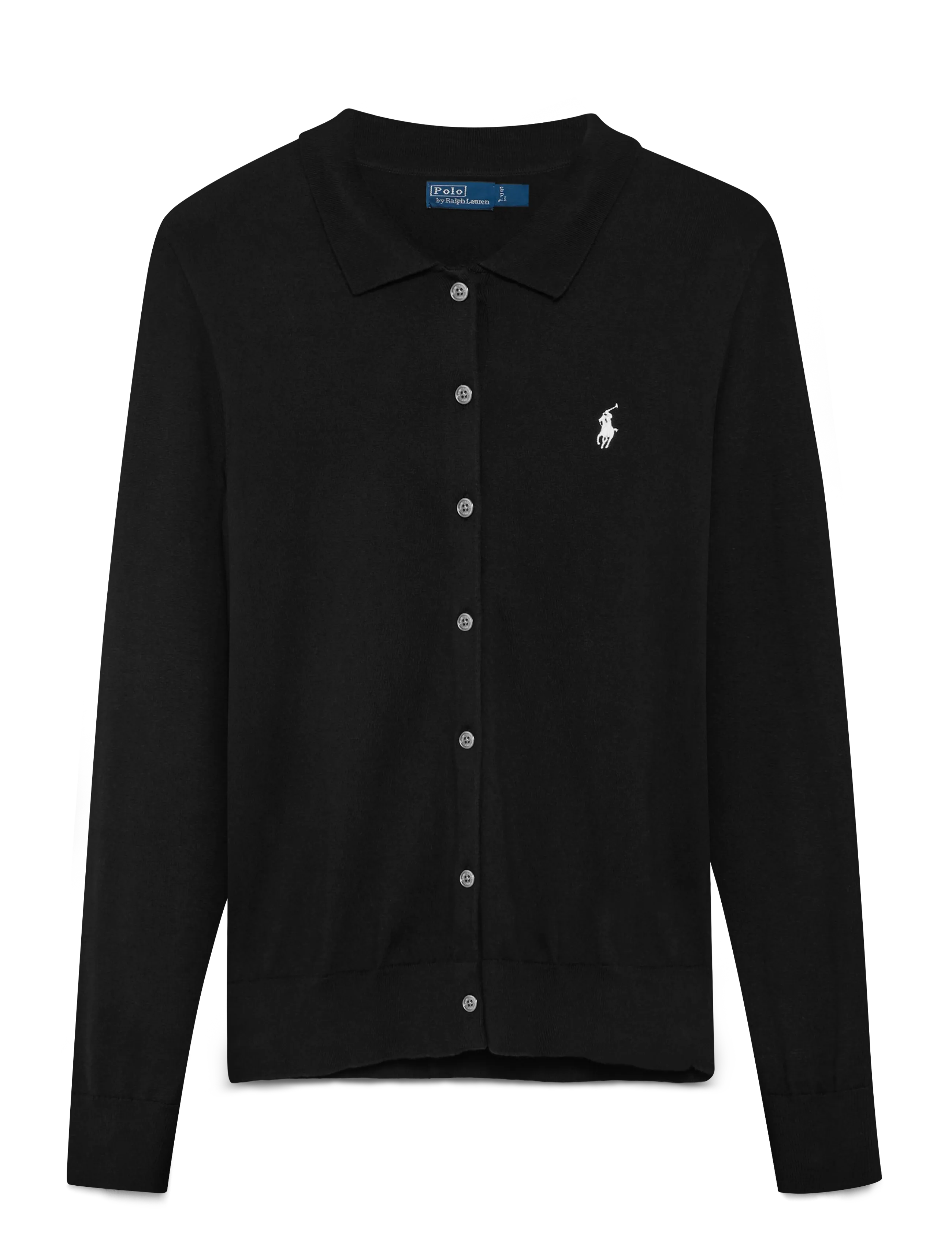 Polo Ralph Lauren Polo-Collar Buttoned Cardigan - Polo Ralph Lauren - POLO BLACK / black