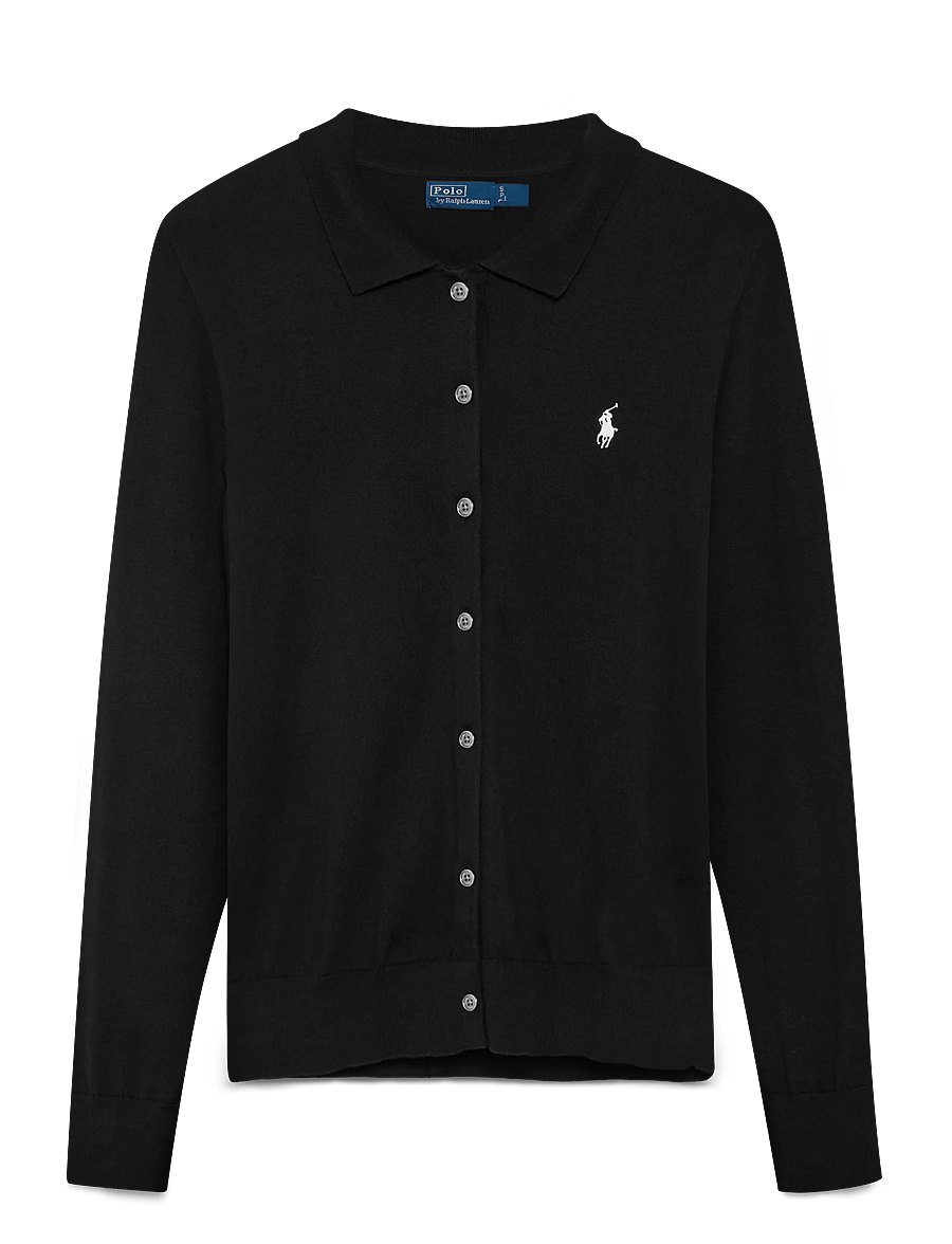 Polo Ralph Lauren - Polo-Collar Buttoned Cardigan - cardigans - polo black - 1