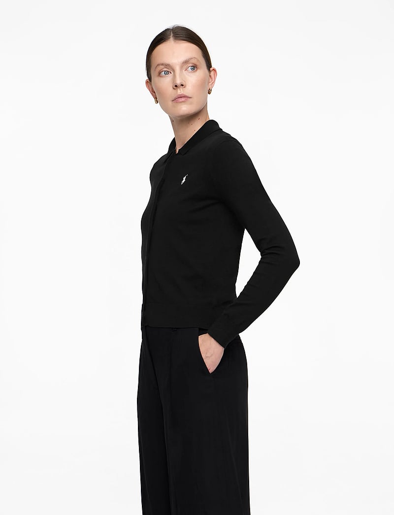 Polo Ralph Lauren - Polo-Collar Buttoned Cardigan - koftor - polo black - 4