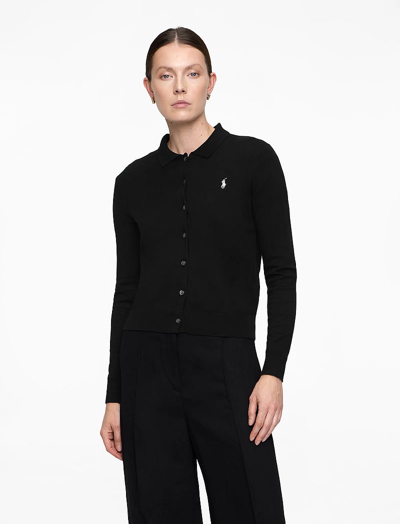 Polo Ralph Lauren - Polo-Collar Buttoned Cardigan - koftor - polo black - 0